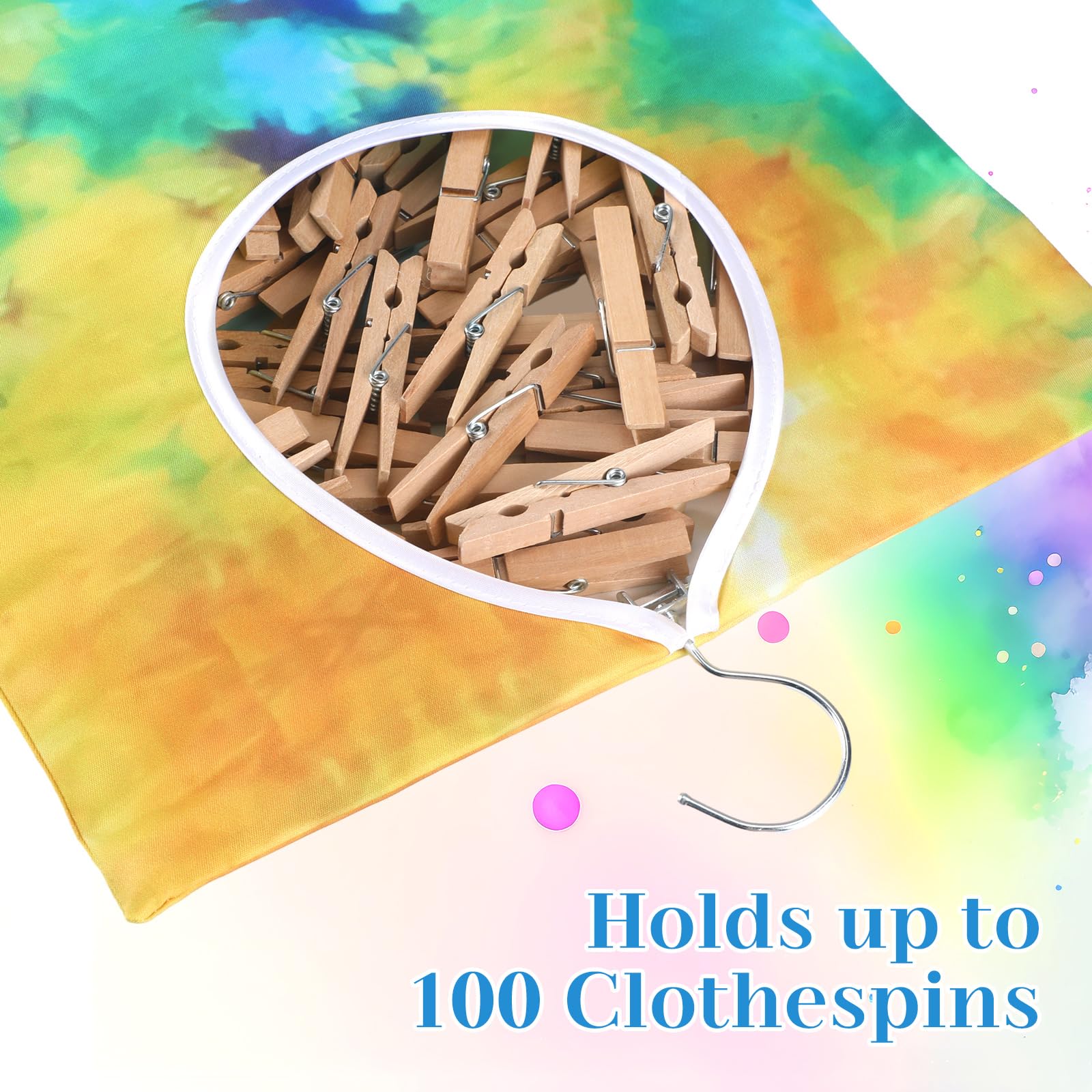 2 Pcs Clothes Pin Bag 15 X 11 In Clothespin Holder (2 Count)