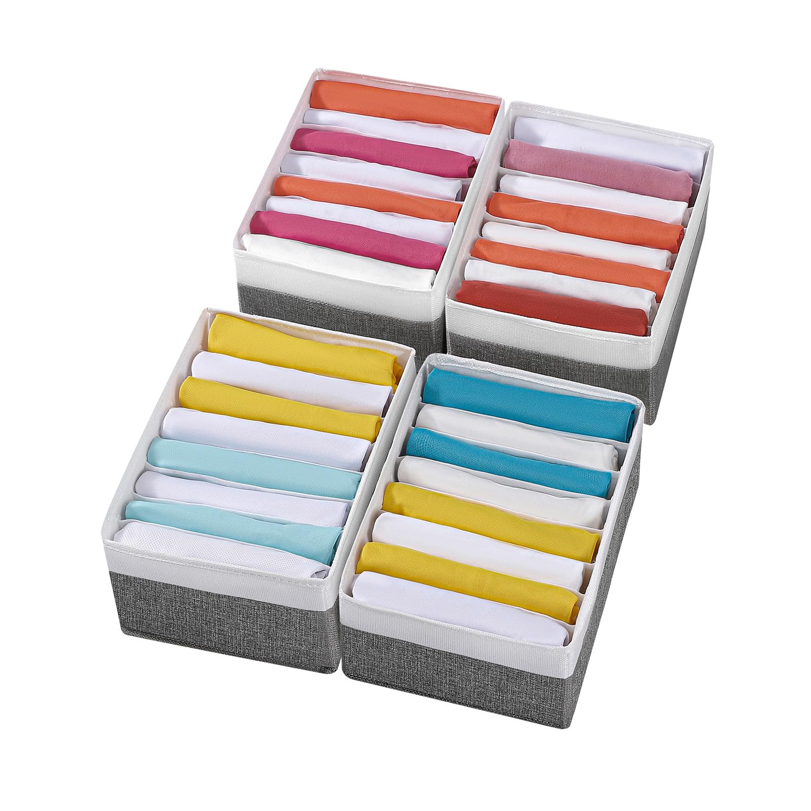 4 Packs T shirt Drawer Organizers for Clothing (4 Count)