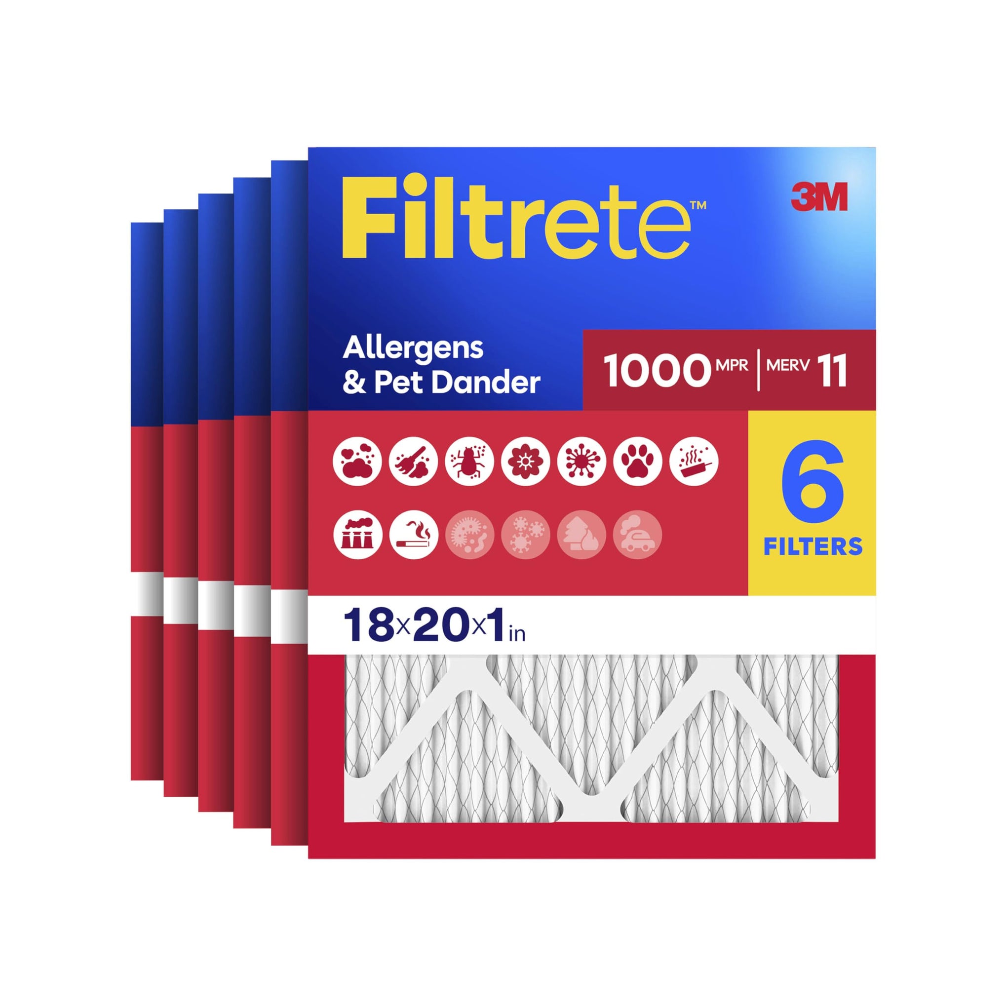 18x20x1 AC Furnace Air Filter (6 Count)