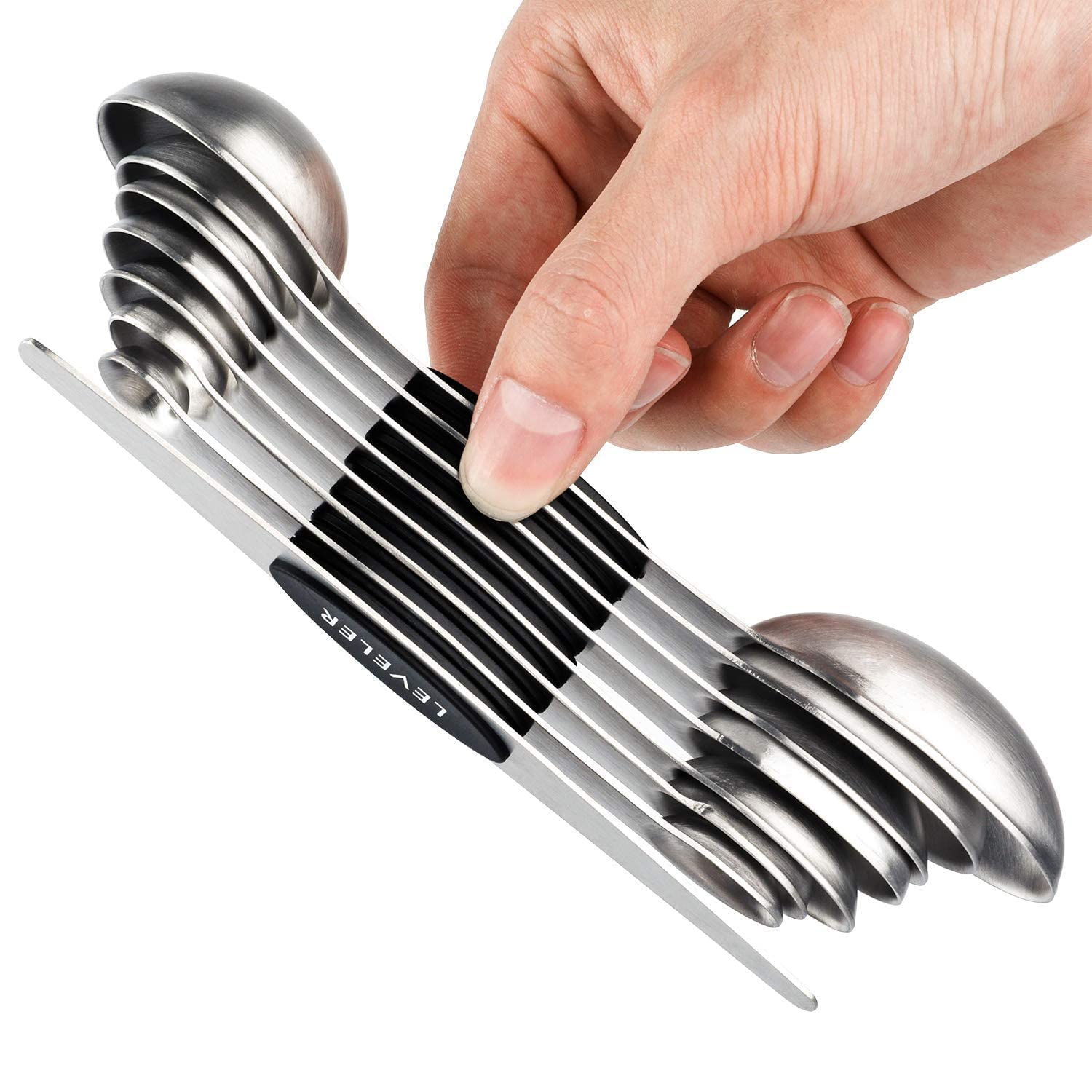 Magnetic Measuring Spoons Set Stainless Steel Stackable Measuring Spoons