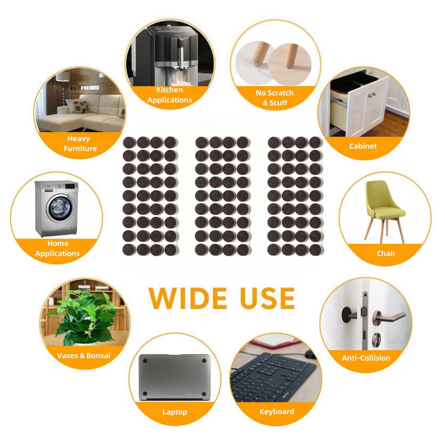 Felt Furniture Pads for Hardwood Floors (129 Count)