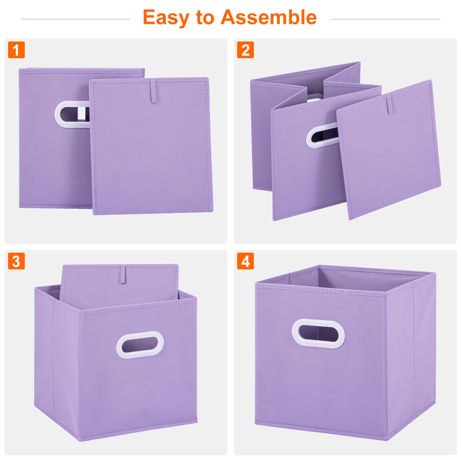 Fabric Storage Cubes Bins (6 Count)