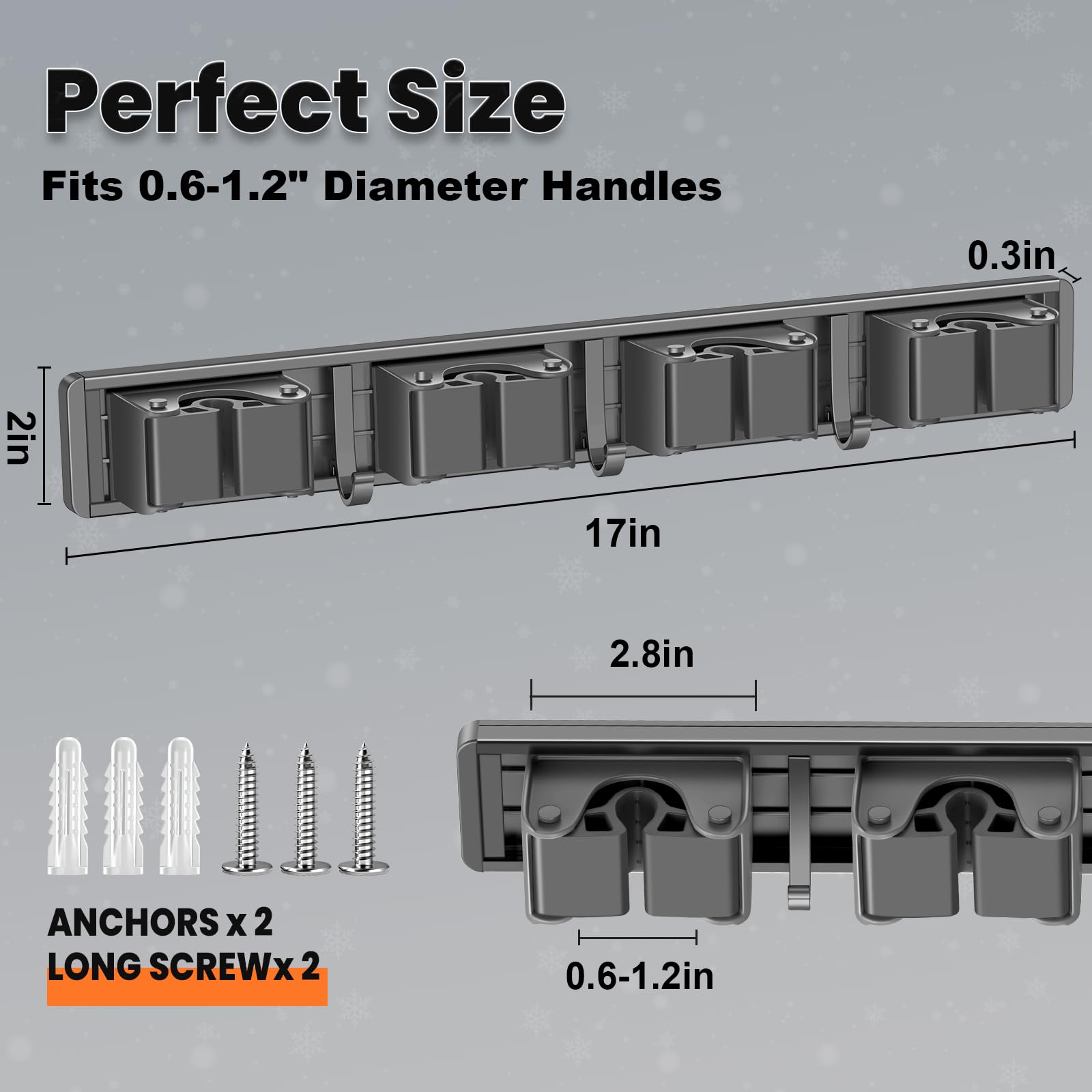 Broom Holder Wall Mount
