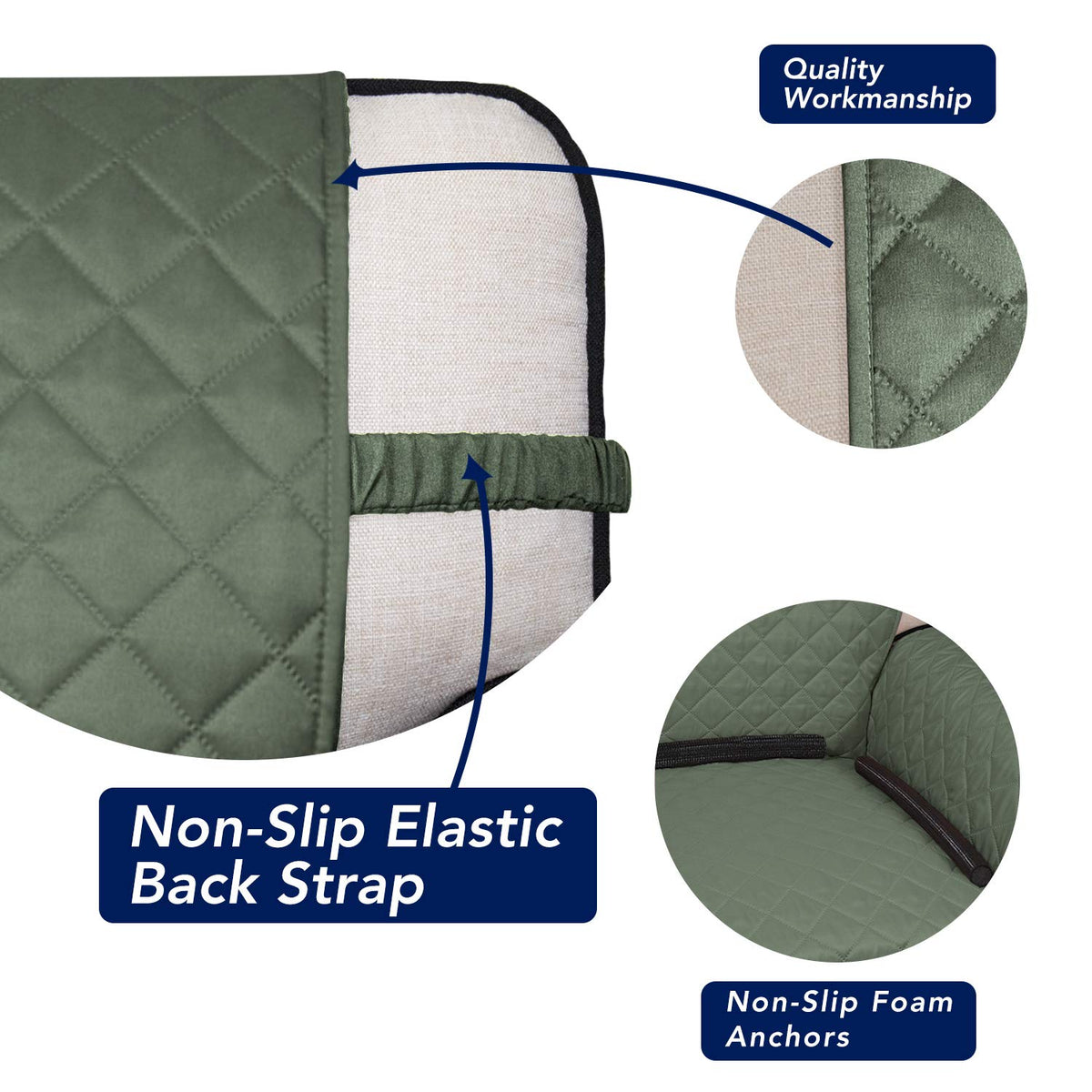 Reversible Quilted Couch Covers for Dogs Oversized Sofa Cover 78”