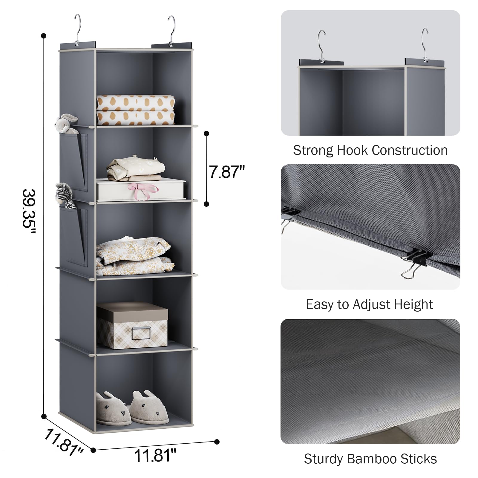 Hanging Closet Organizer and Storage for Clothes