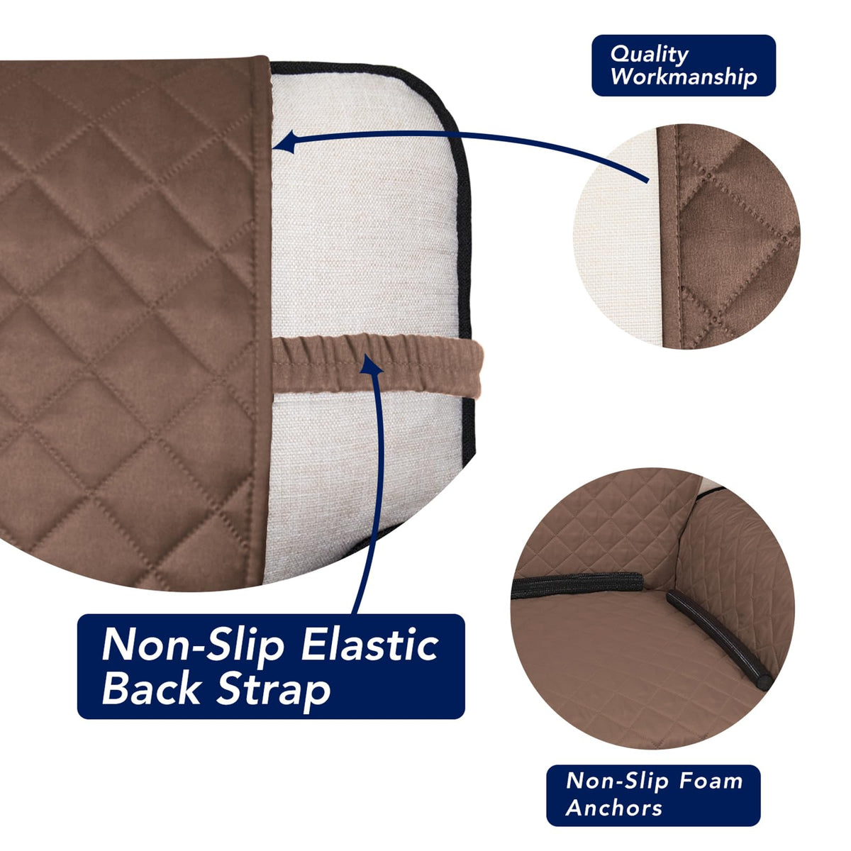 Reversible Quilted Couch Covers for Dogs Loveseat Sofa Cover 54"