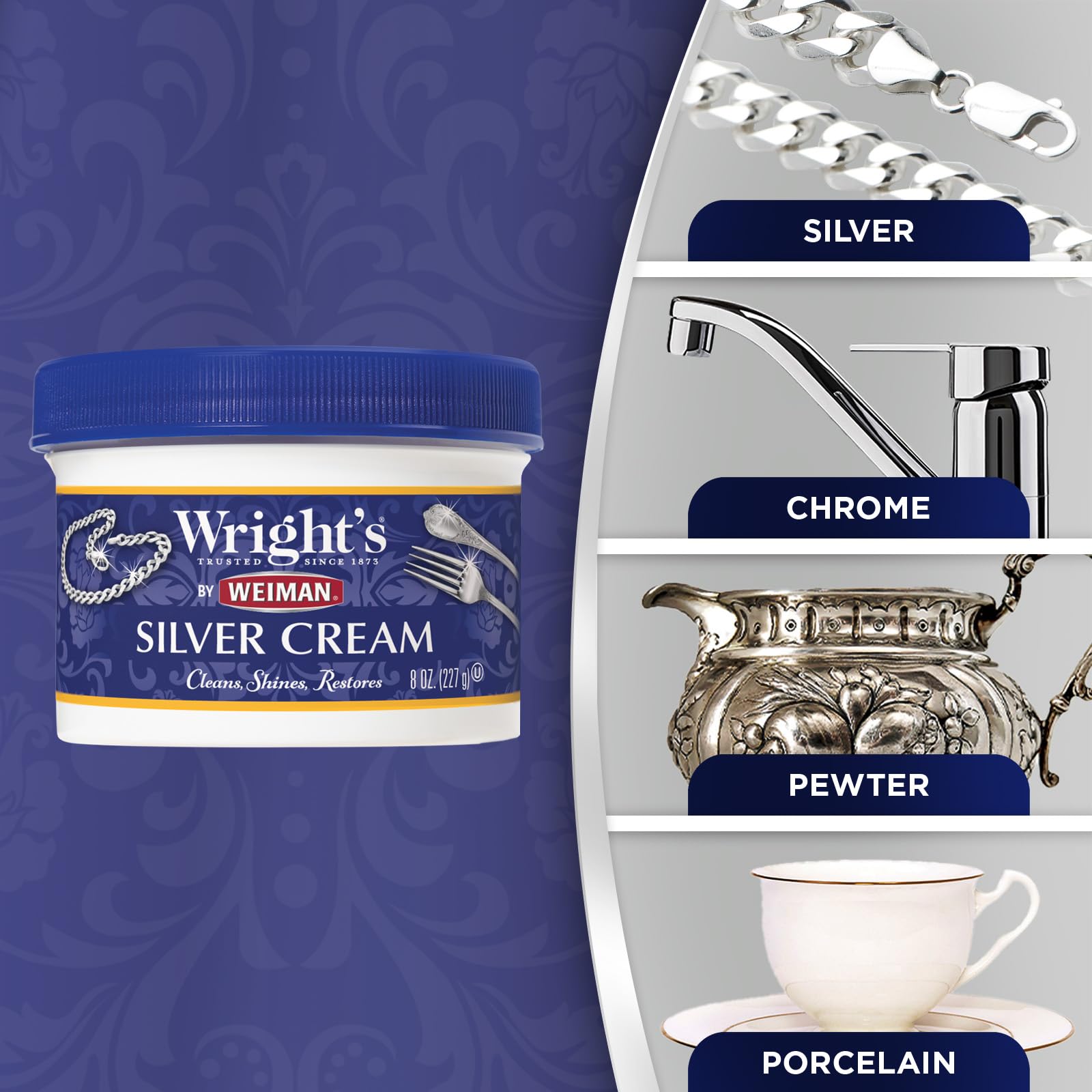 by Weiman Silver Cleaner and Polish Cream (16 Ounce)