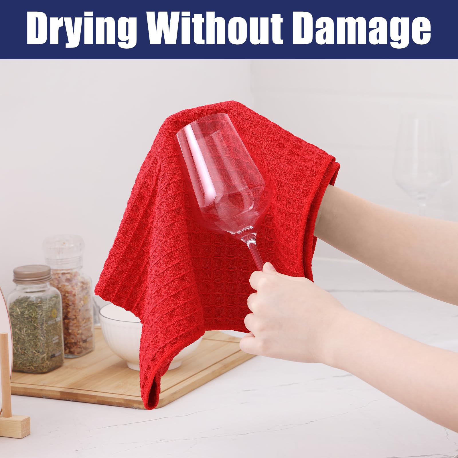 Microfiber Kitchen Towels and Dishcloths Sets (12 Count)
