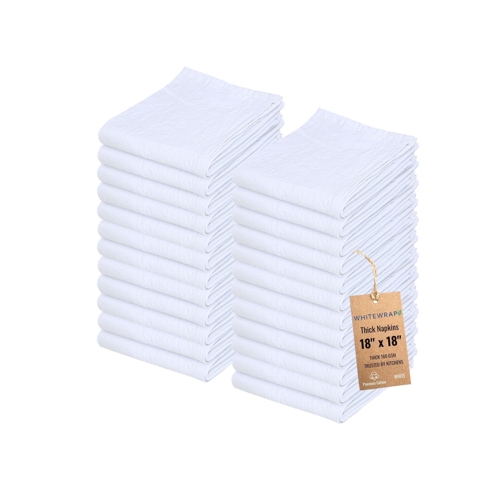 Flour Sack Towels 100% Cotton Dish Towel Reusable Baking Cloth for Bread Dough (24 Count)