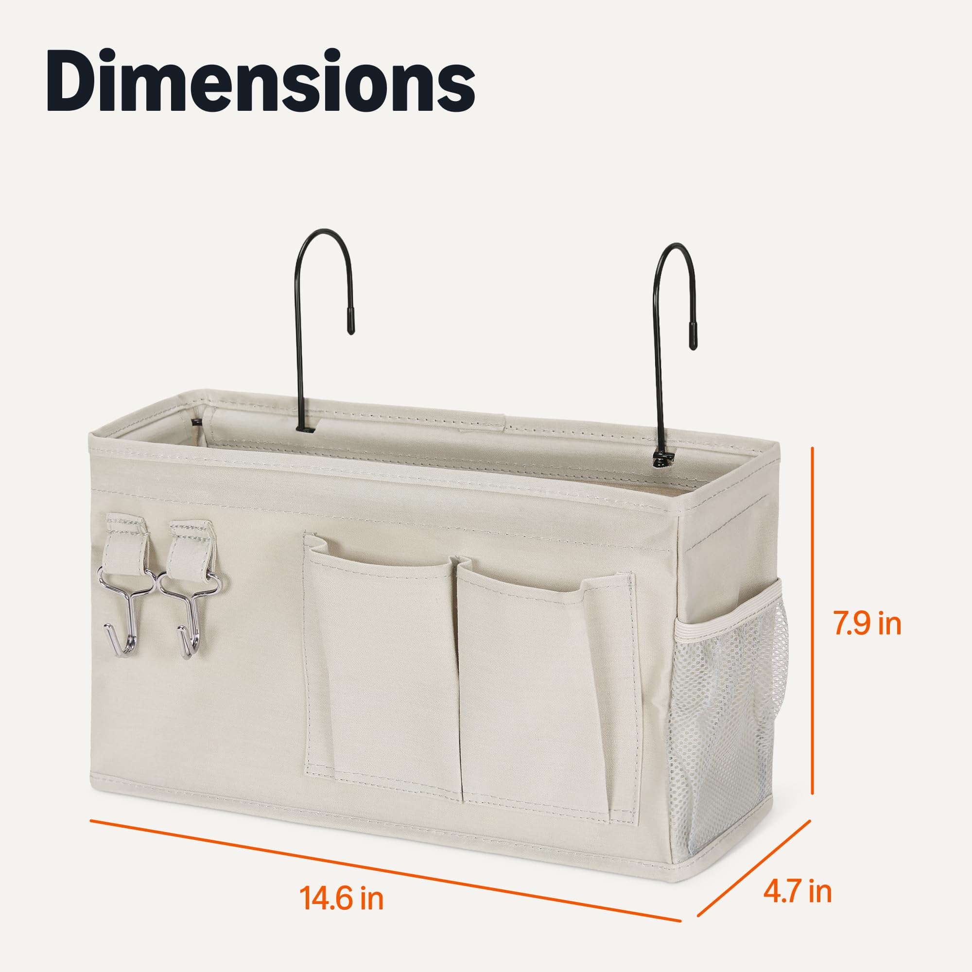 Bedside Caddy Hanging Storage Organizer for Phone and Bedside Essentials