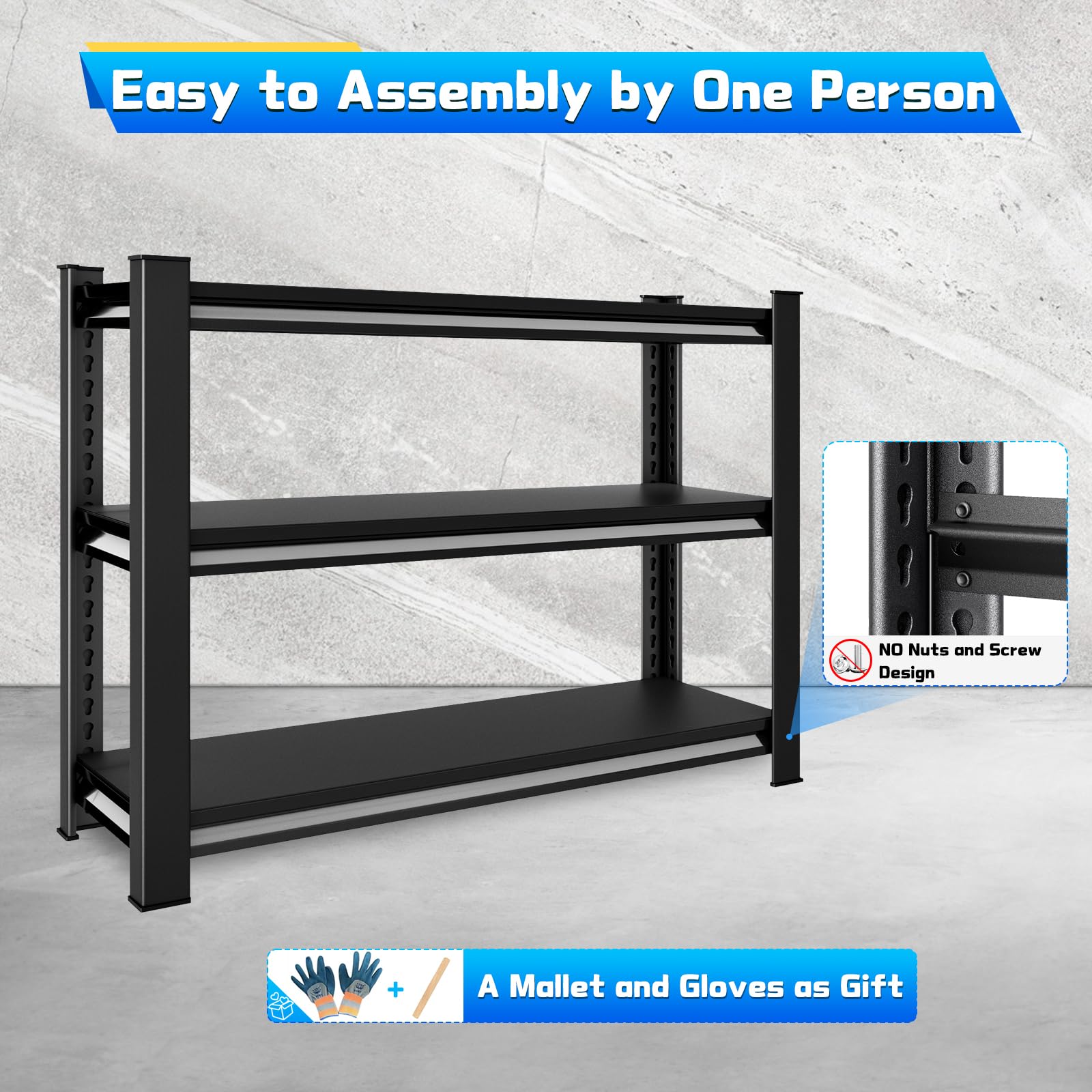 40" W Garage Shelving Heavy Duty