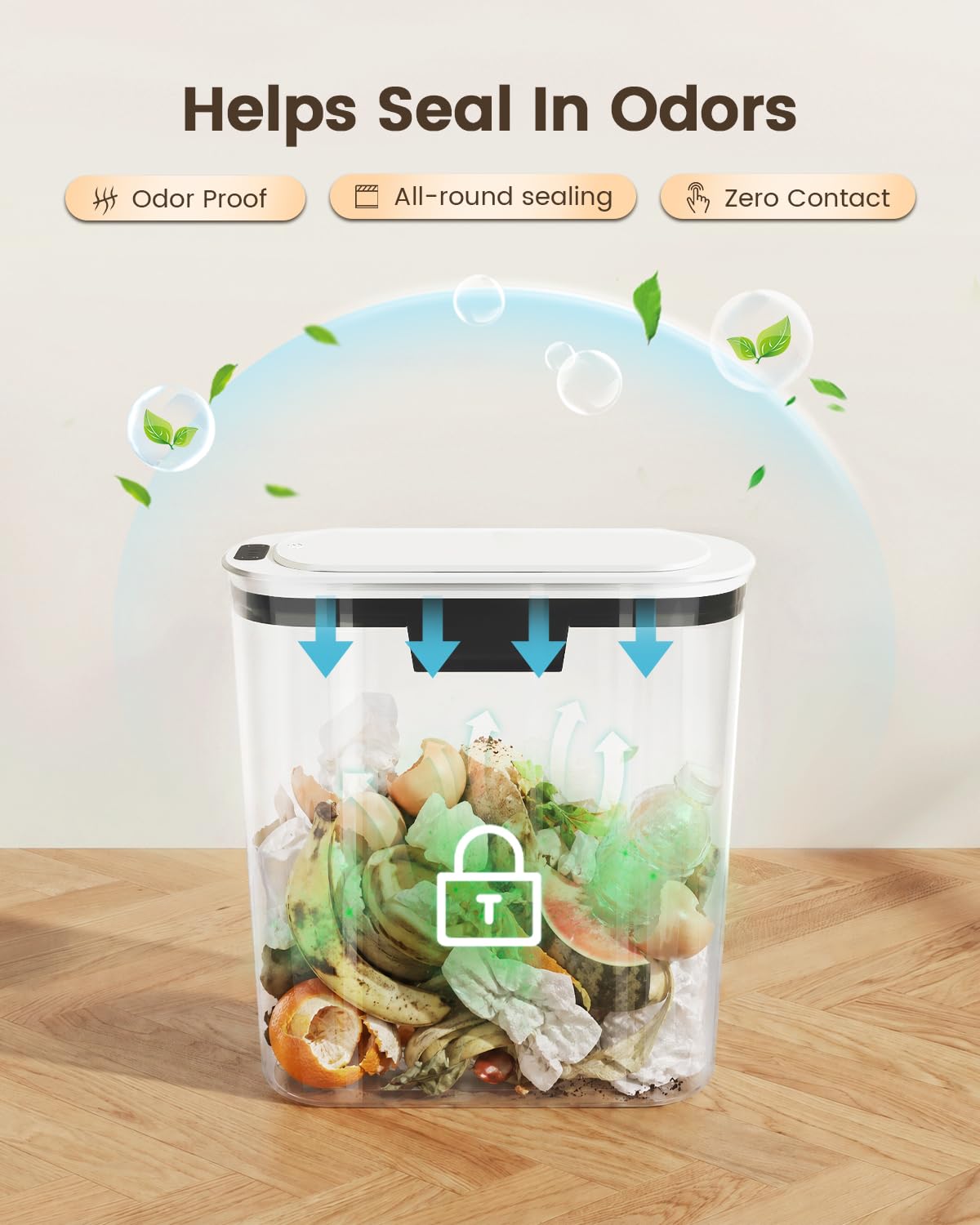 5 Gallon Automatic Bathroom Trash Can with Lid