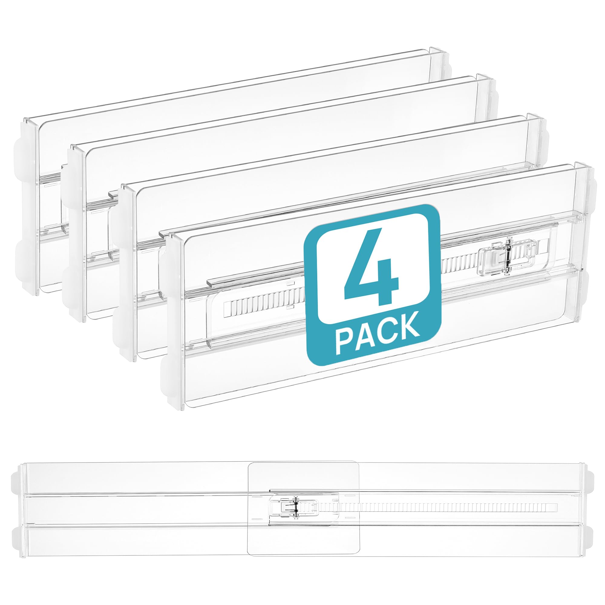 4" High Drawer Dividers for Clothes (4 Count)