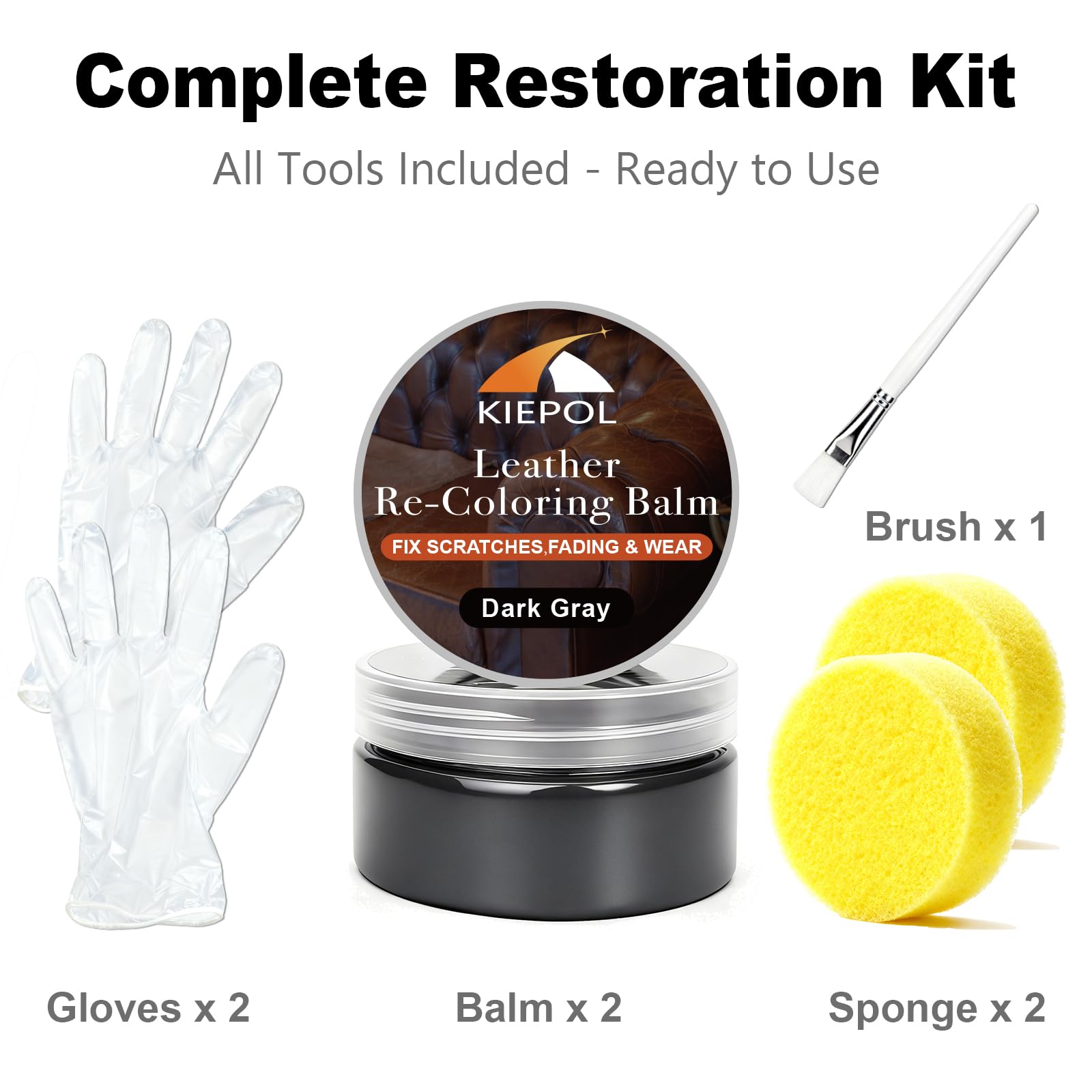 Dark Gray Leather Repair Kit
