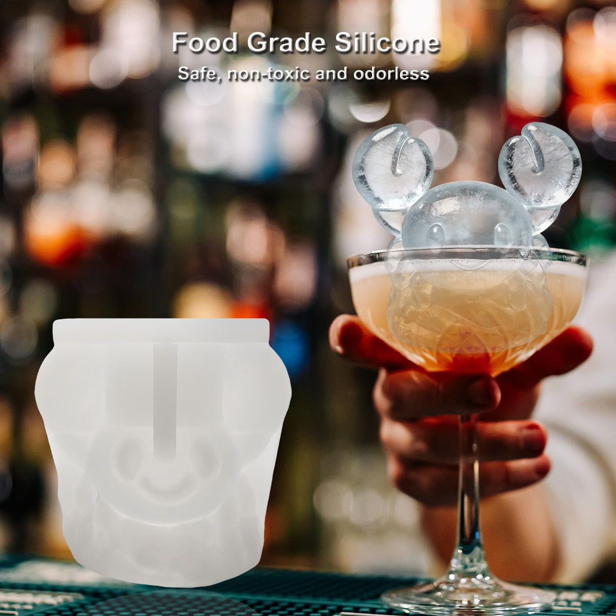 3D Crab Ice Cube Silicone Molds Tray for Whiskey (2 Count)