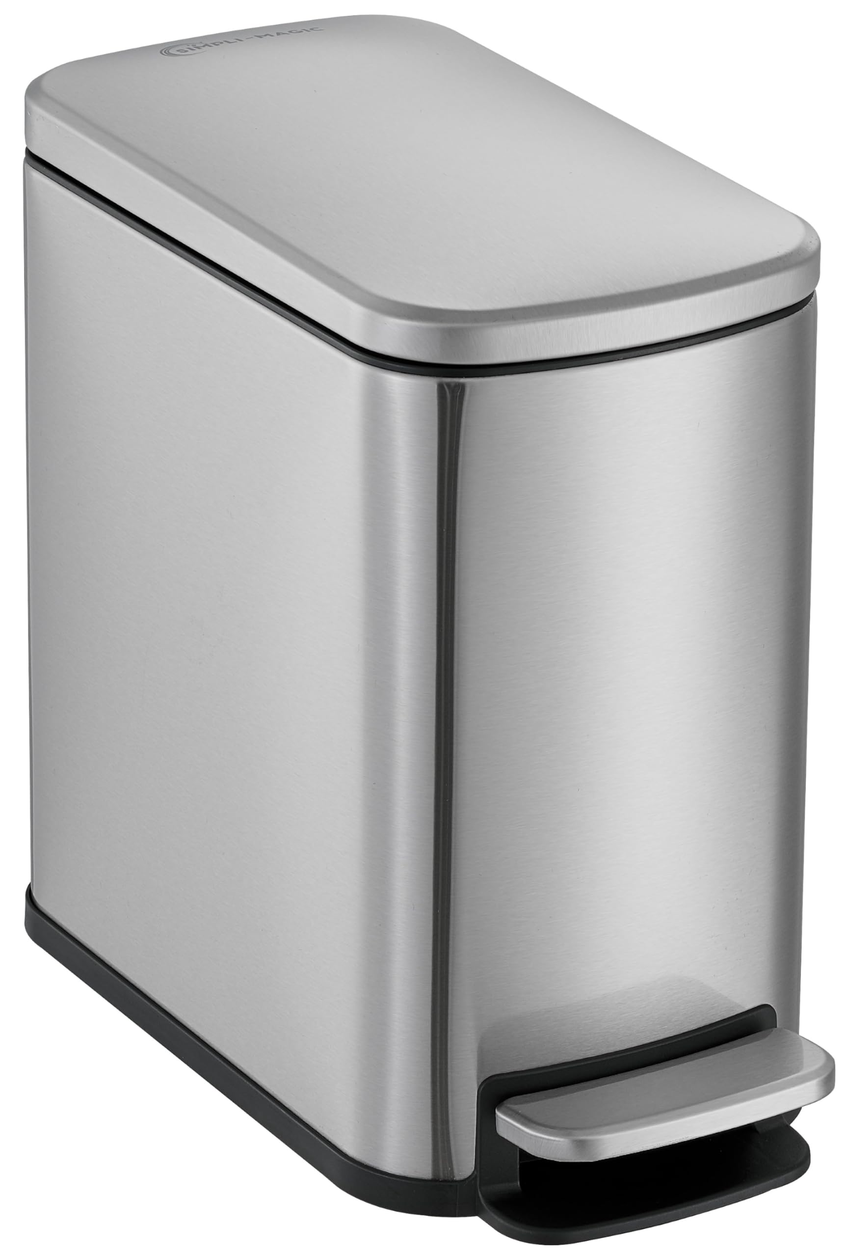 6L 1.6G Stainless Steel Bathroom Trash Can with Hands
