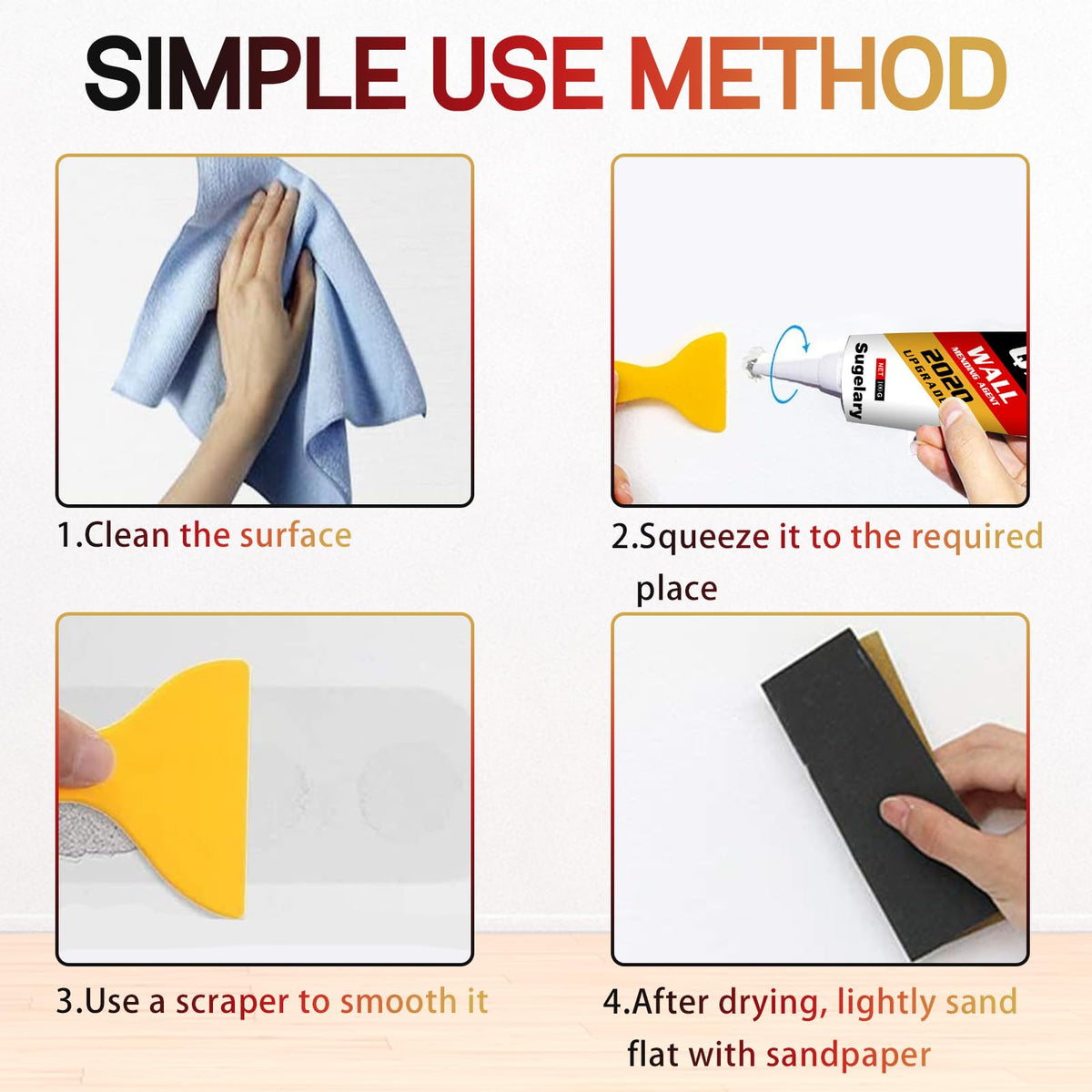 Drywall Patch Repair Kit with Scraper (7.05 Ounce)