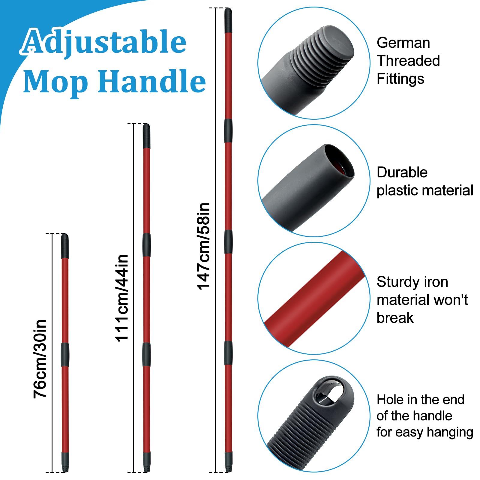 Spin Mop Handle (5 Count)