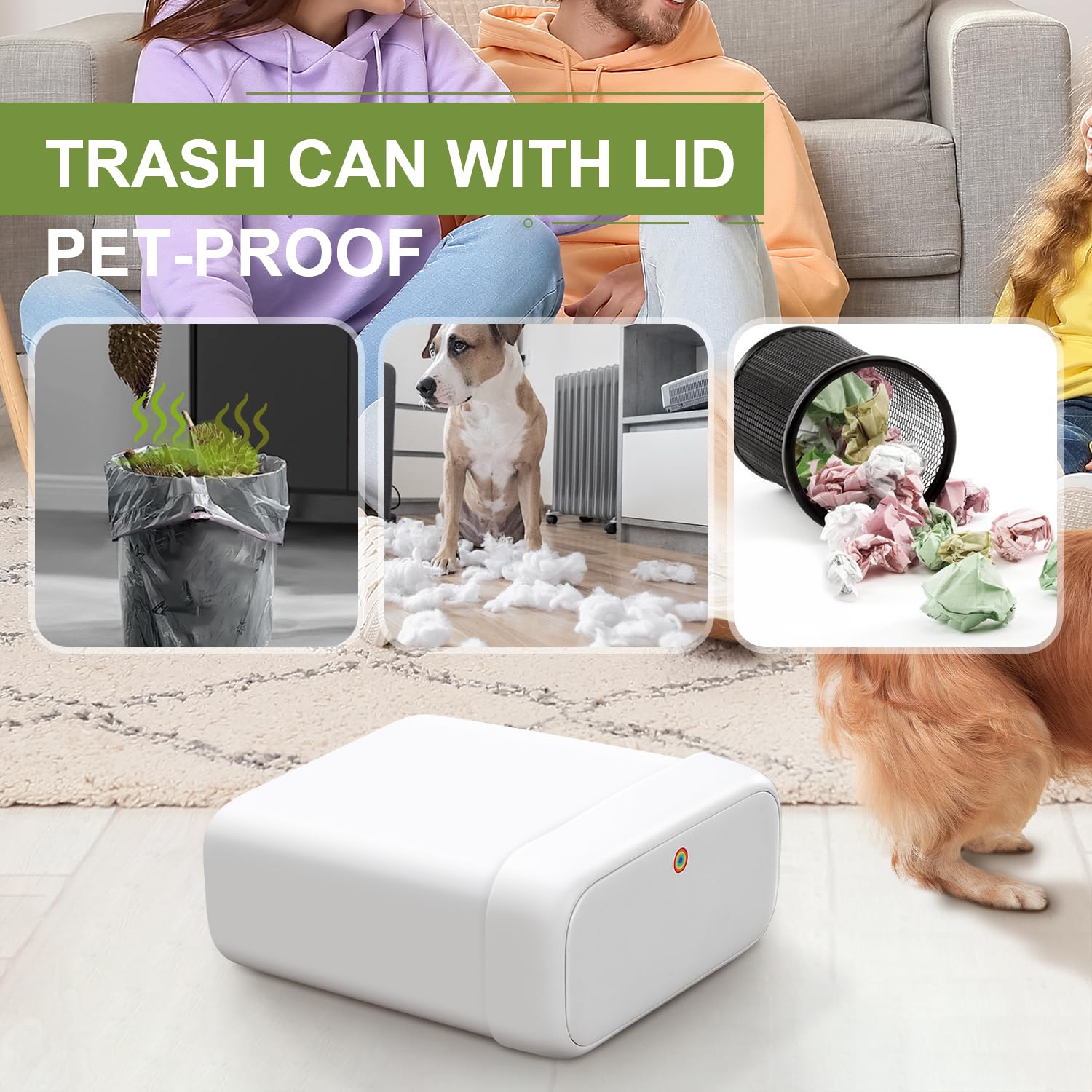 Trash Can with Lid