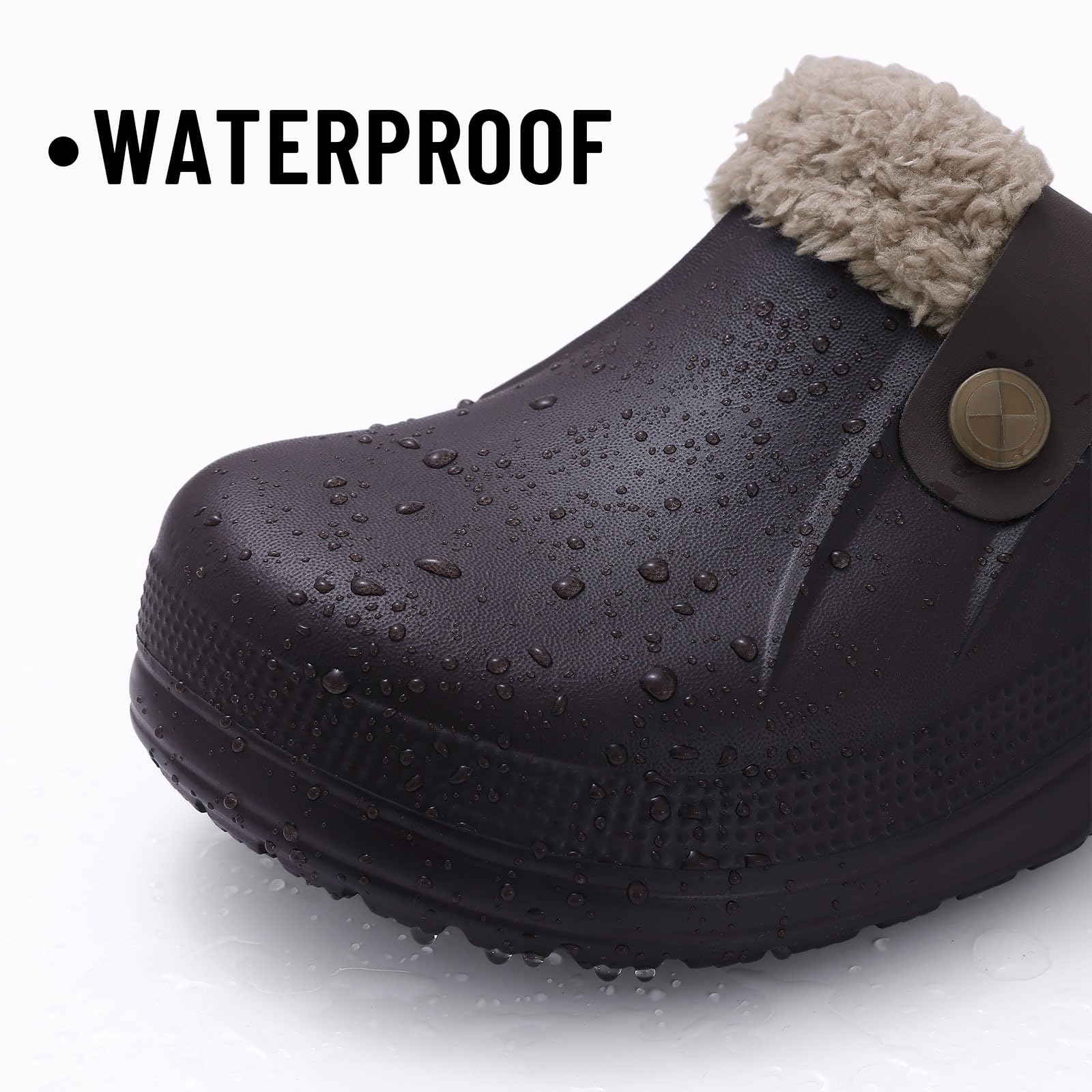 Fur Lined Clogs for Women & Men Fuzzy Slippers with Memory Foam