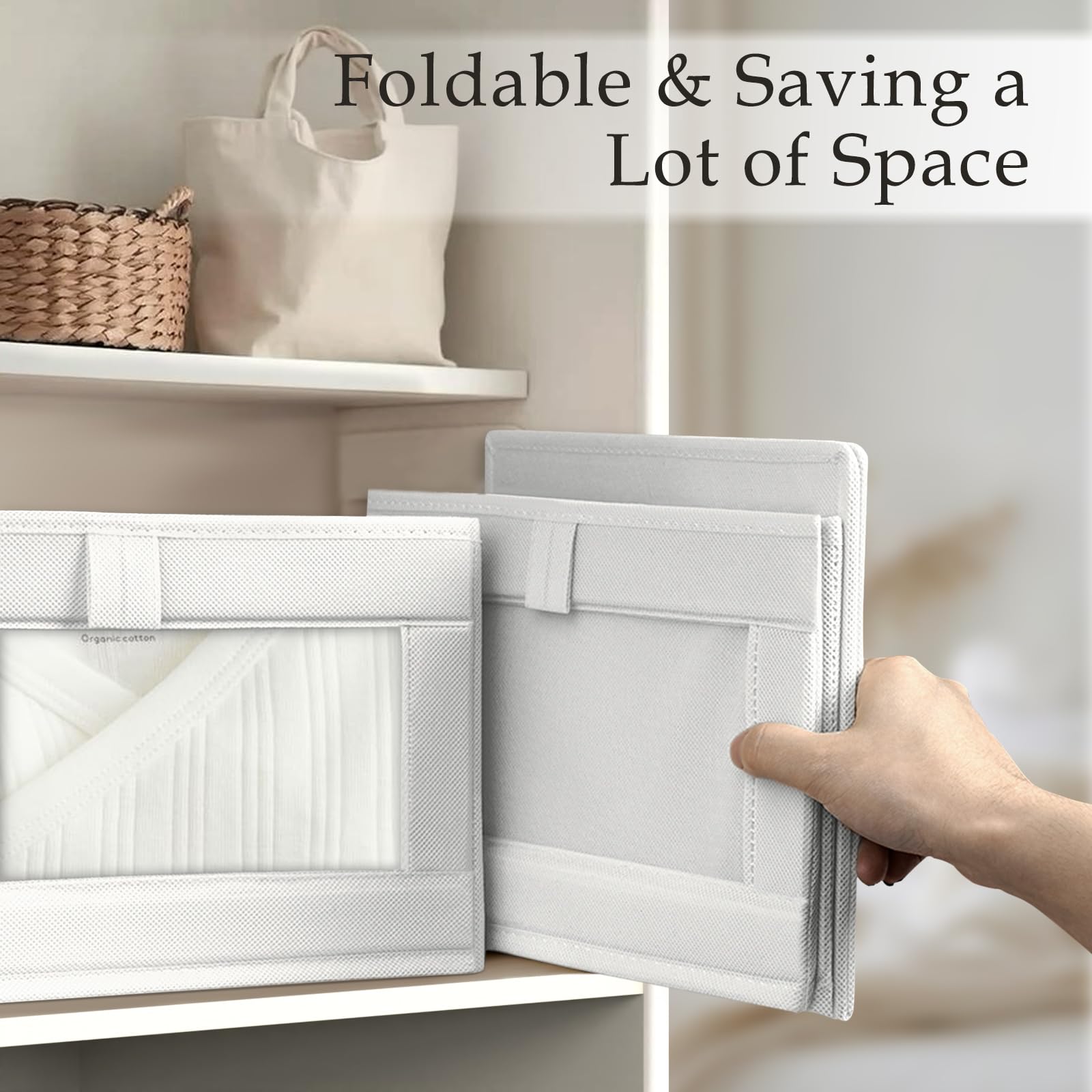 6 Pack Linen Closet Organizers and Storage (6 Count)