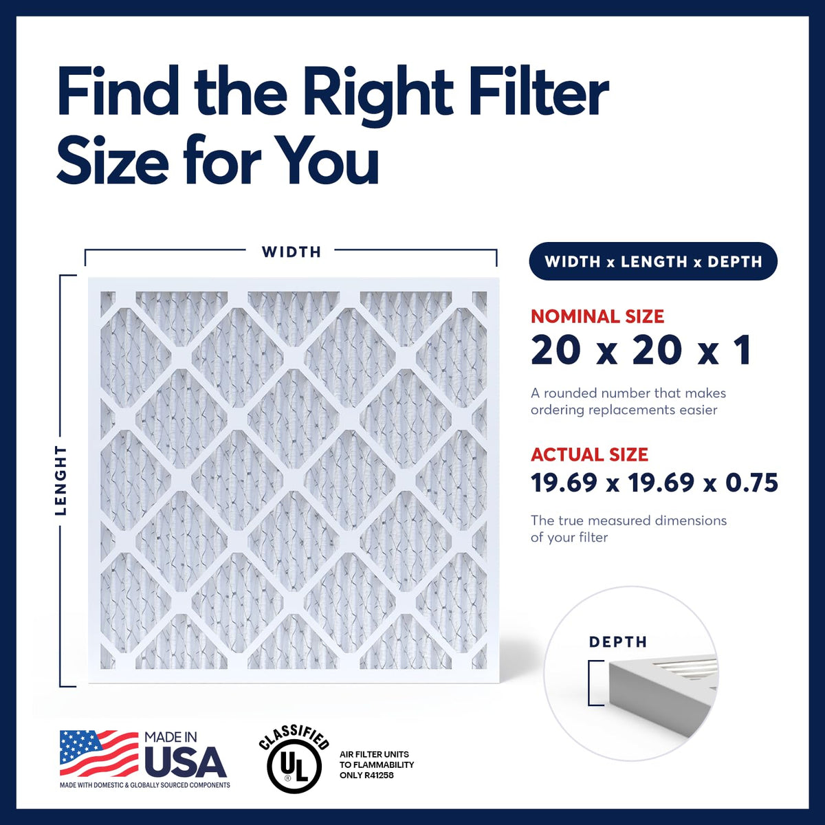 TruFilter 20x20x1 Air Filter MERV 13 AC Filter (6 Count)