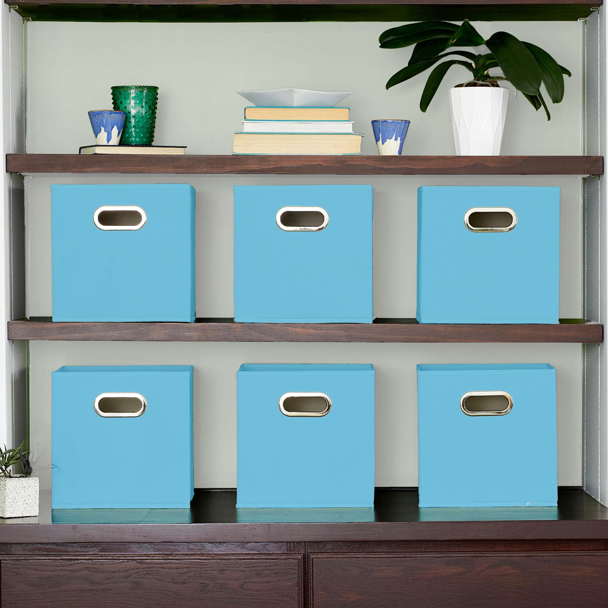 6 ct Open Fabric Cube Storage Bins