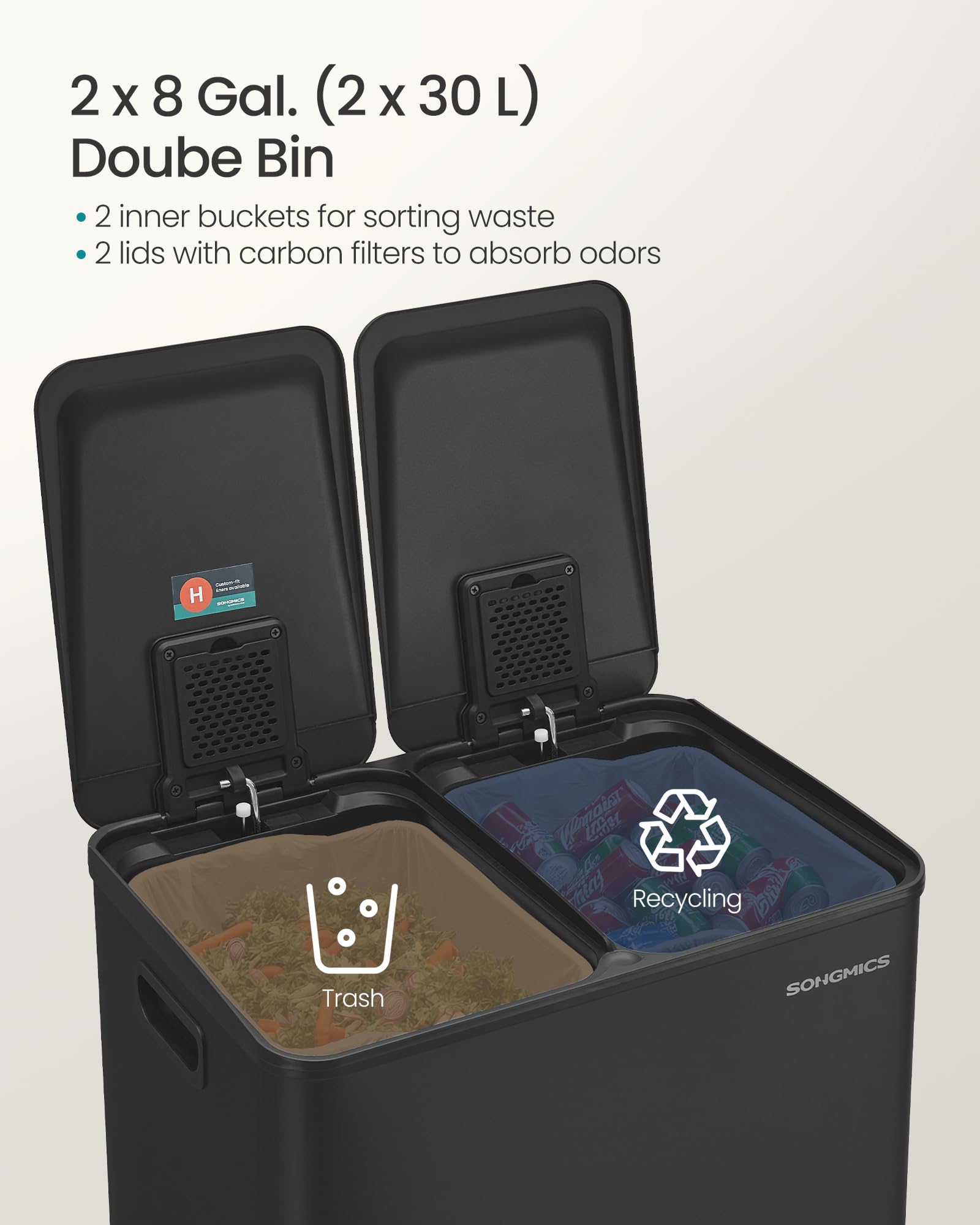 Trash Can 2 x 8 Gallon