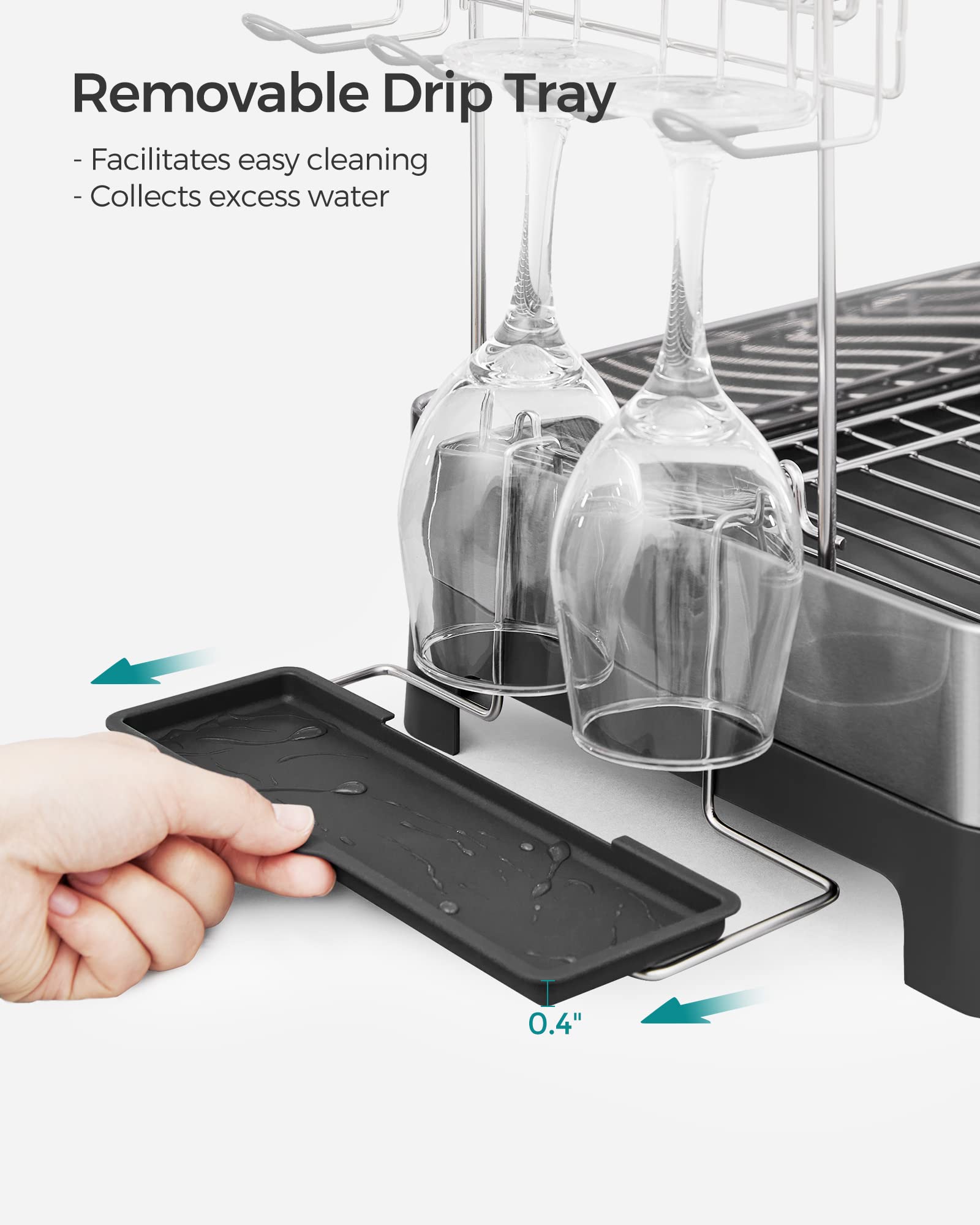 2 Tier Dish Drying Rack for Kitchen Counter