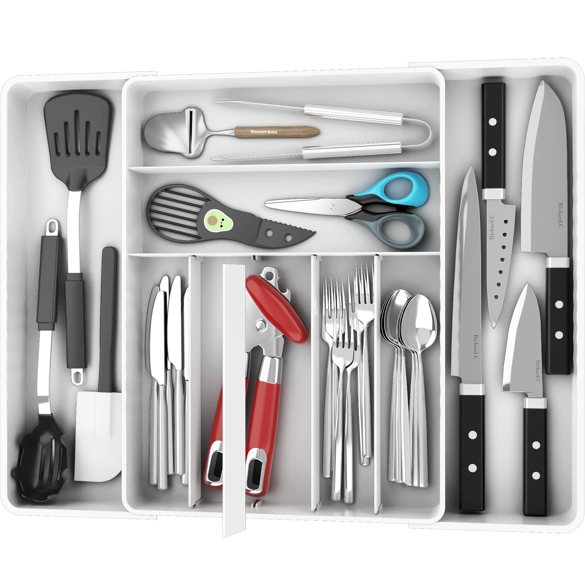 Expandable Kitchen Drawer Flatware Organizer