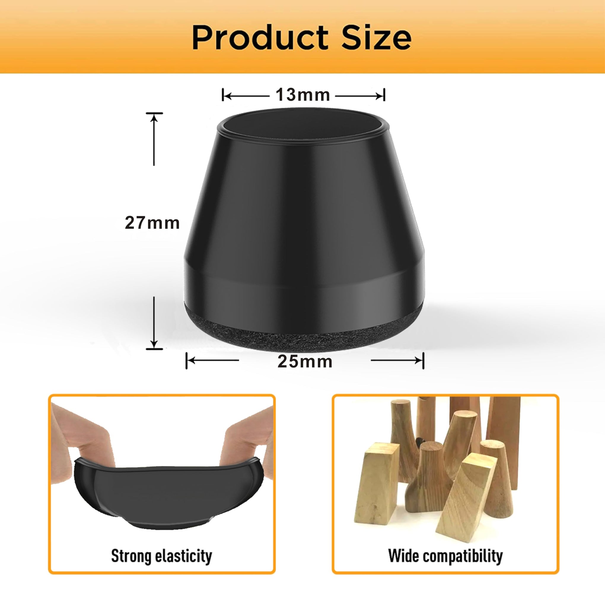 Chair Leg Floor Protectors (24 Count)