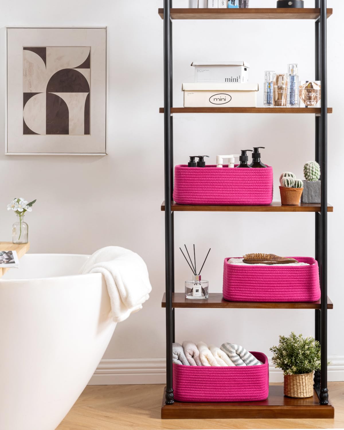 Small Woven Storage Basket for Organizing (3 Count)