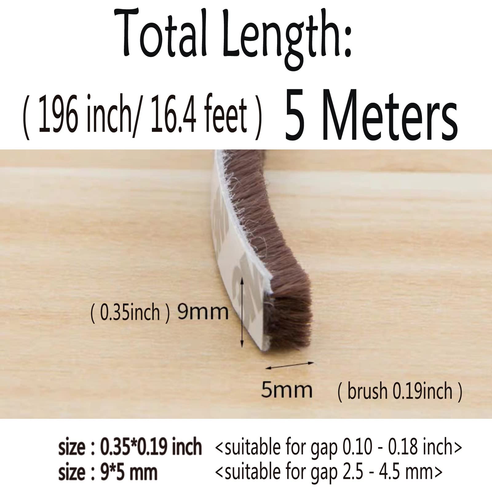 Weather Stripping Brush for Sliding Windows