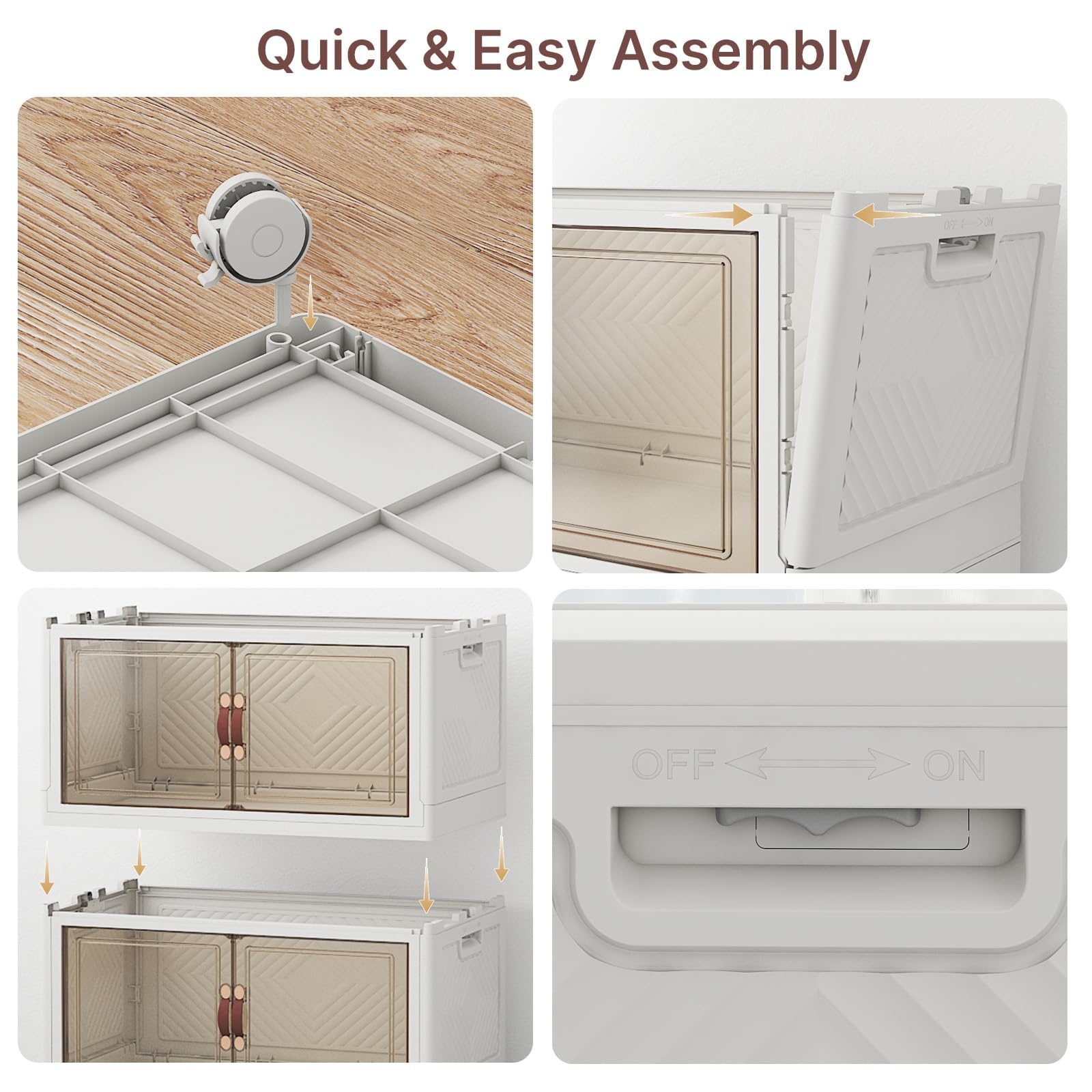 720QT Stackable Storage Bins with Lids (4 Count)