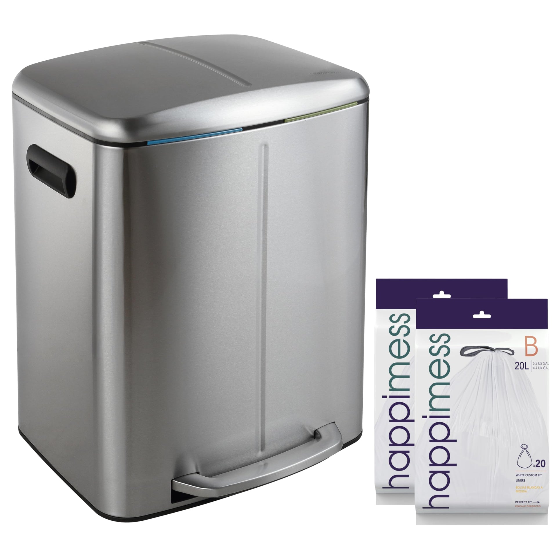Marco 10.6 Gal Double Bucket Step Trash Can