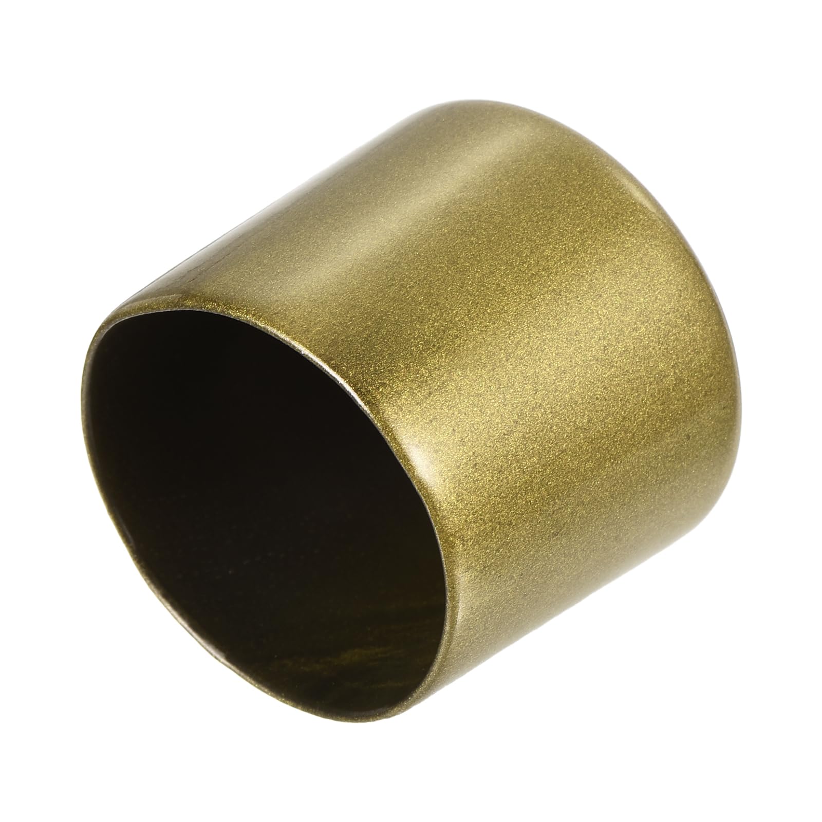 20pcs Rubber End Caps 34mm ID Vinyl Round Tube Bolt Cap Cover Thread Protectors Gold