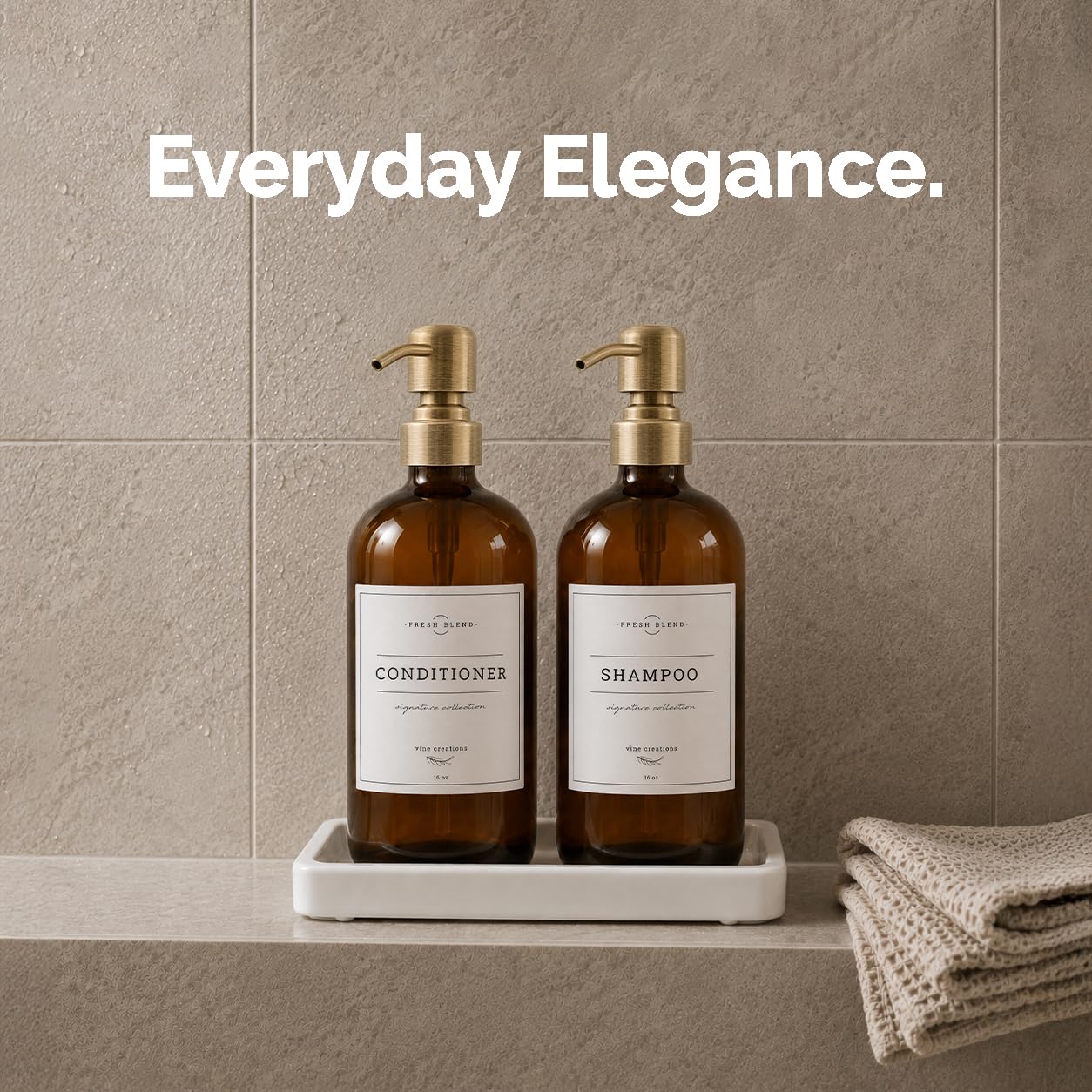Amber Glass Soap Dispenser (2 Count)