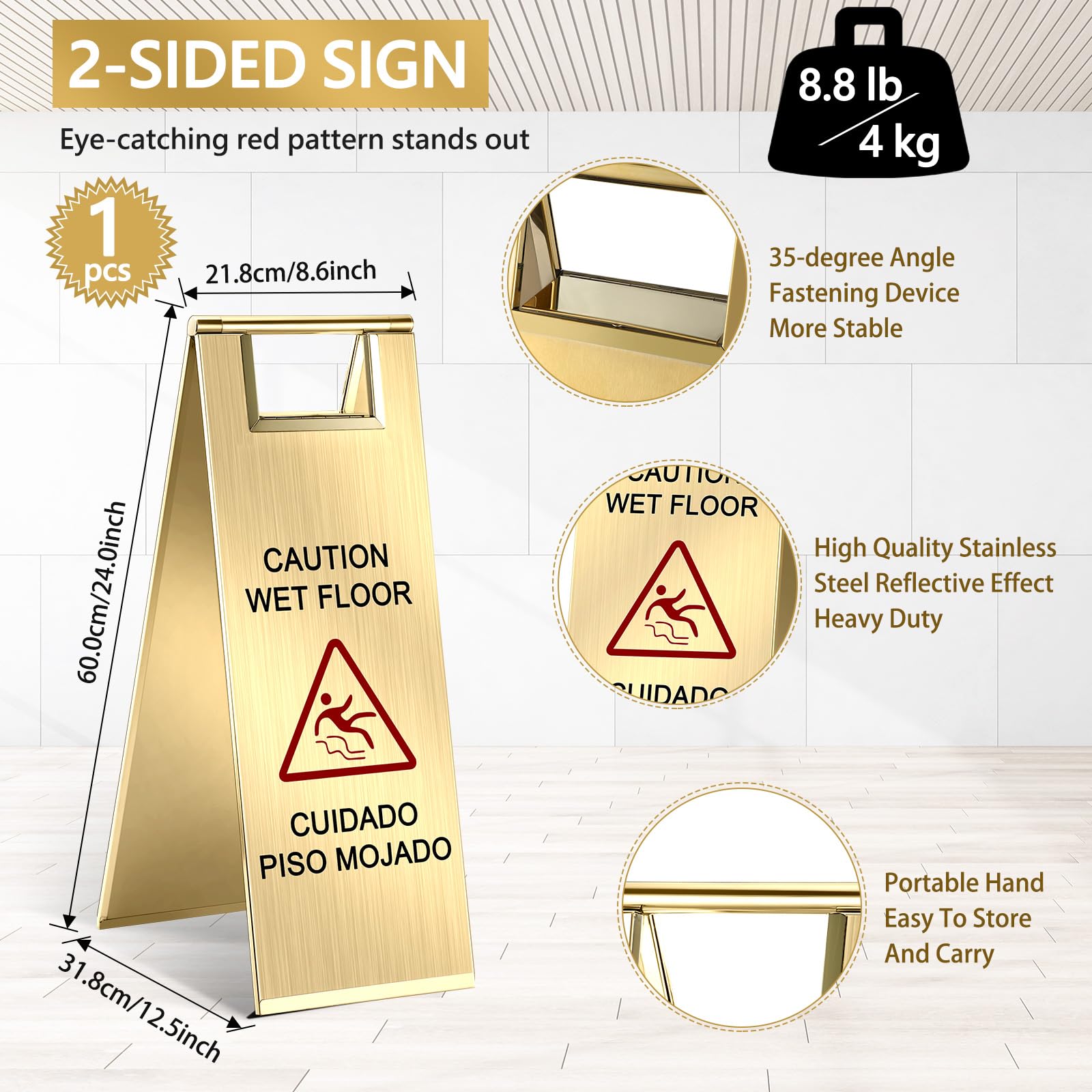 1 Pcs Wet Floor Signs