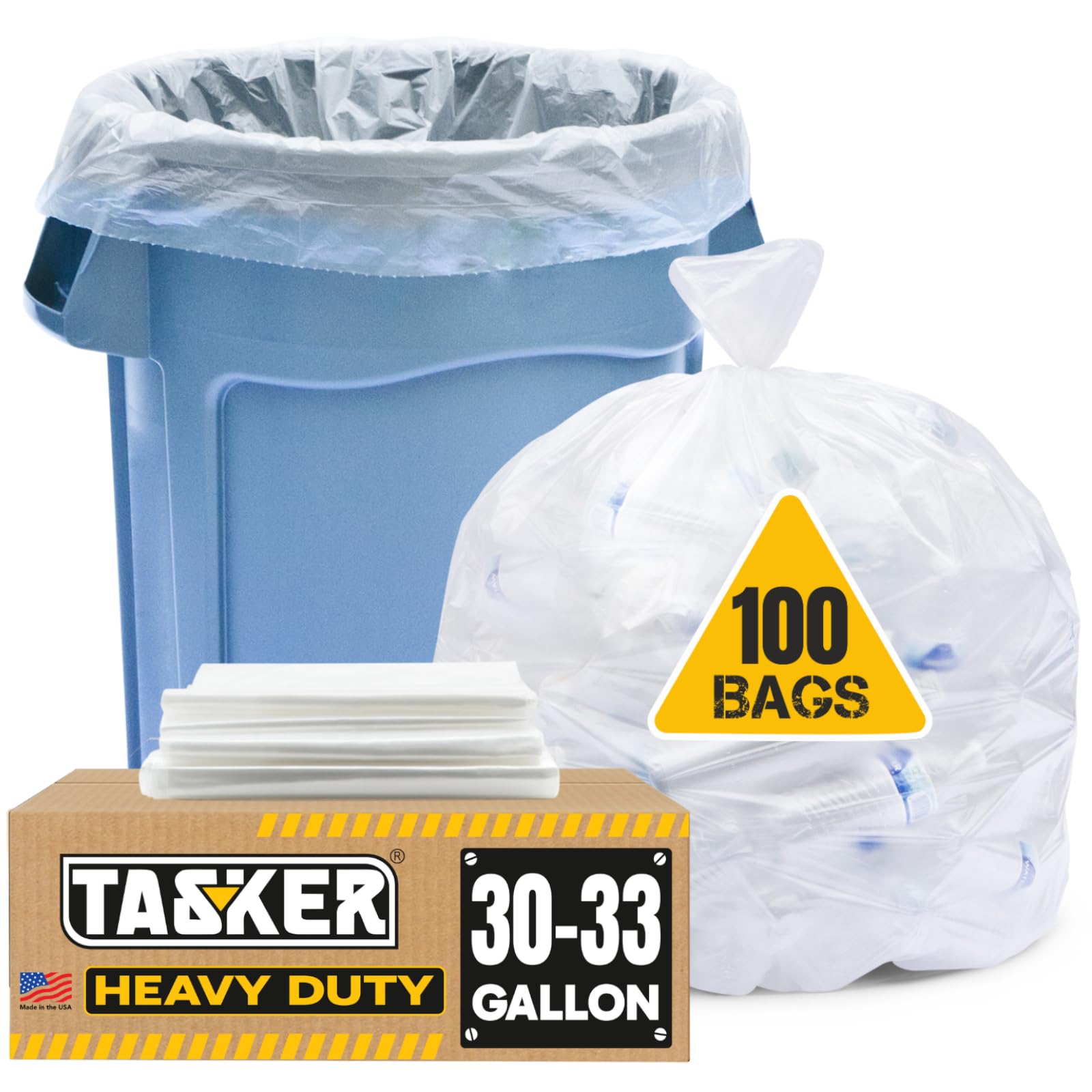 30 33 Gallon Trash Bags Heavy Duty (100 Count)