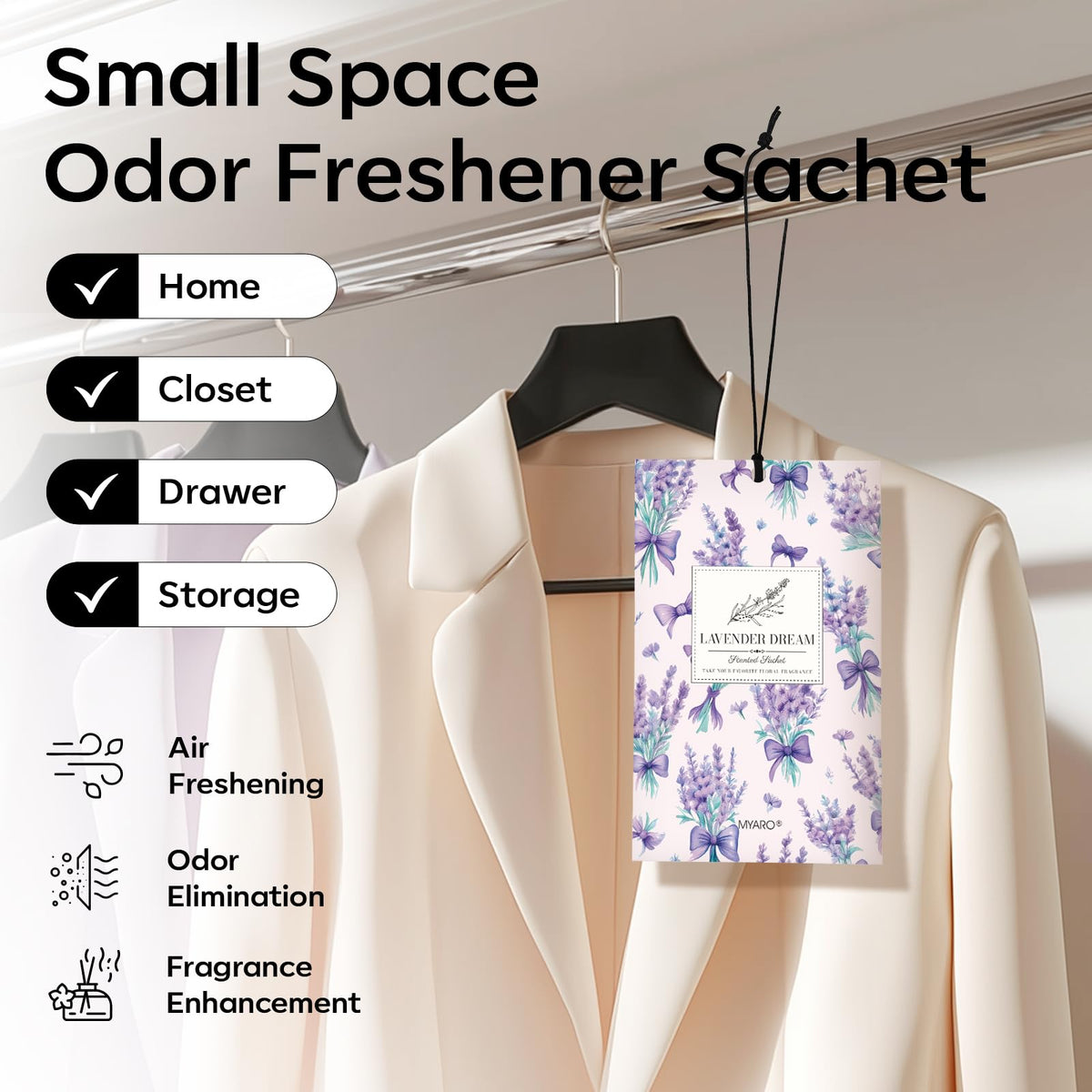 20Pcs Lavender Linen Scented Sachets (20 Count)