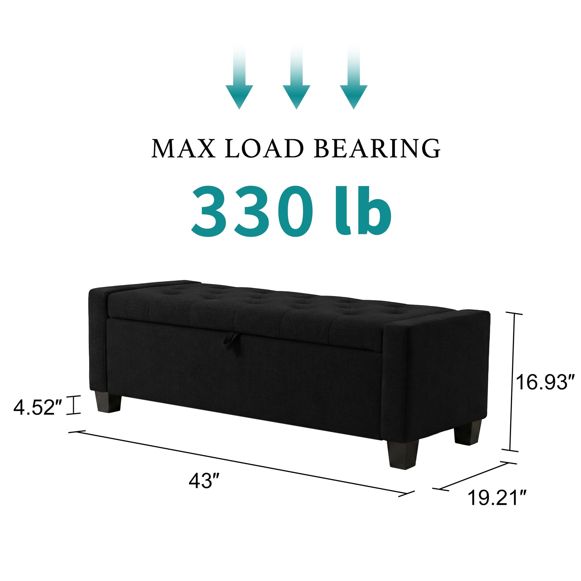 43" Ottoman with Storage