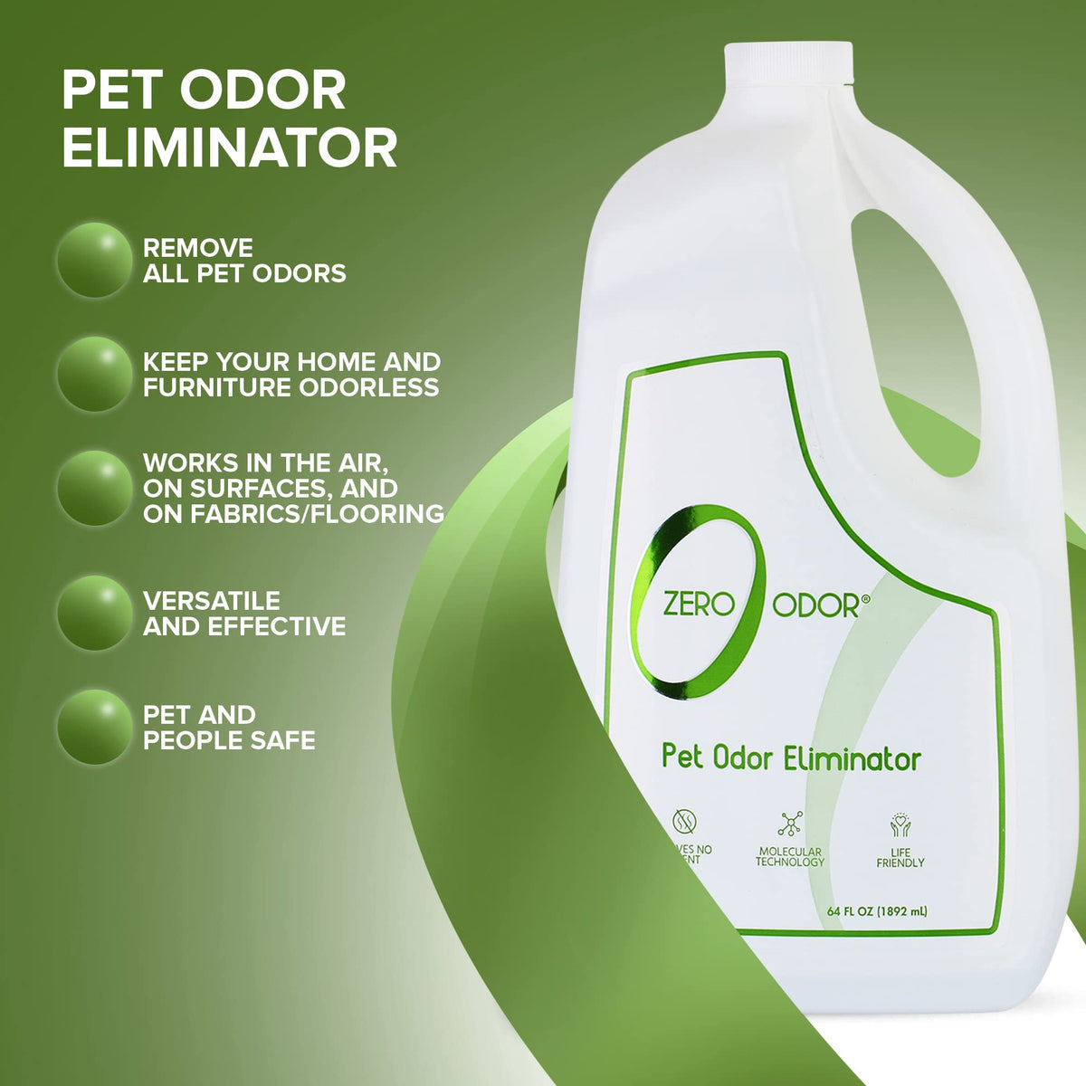 Pet Odor Eliminator Refill for Dog & Cat Urine (64 Fl Oz)