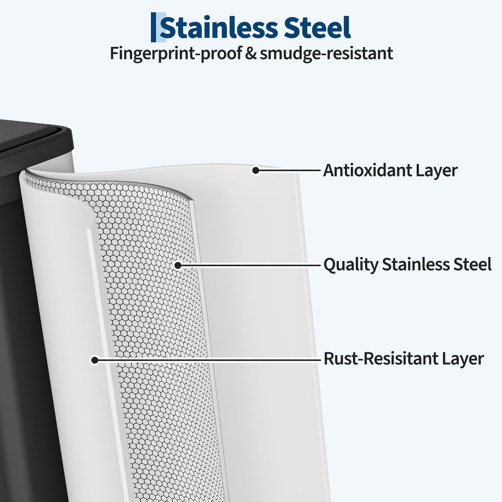Dual Trash Can Stainless Steel Kitchen Recycling Bin Foot Pedal