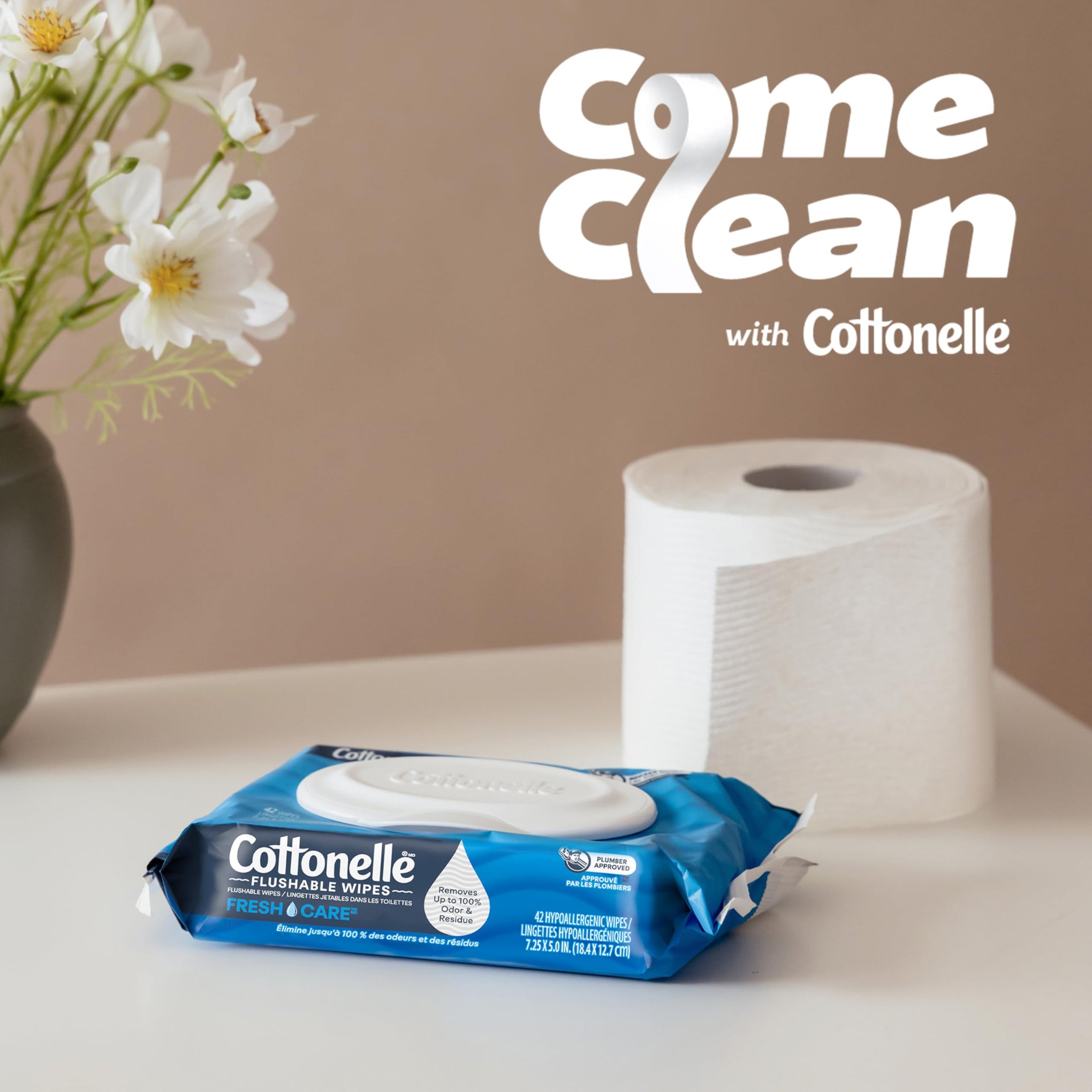 Fresh Care Flushable Wipes (168 Count)