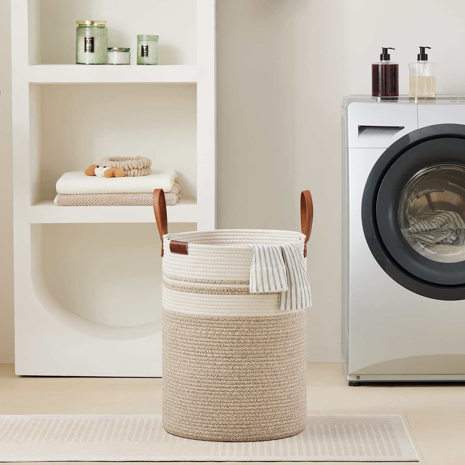 58L Tall Woven Rope Laundry Hamper (1961.2133 Fl Oz) - ModHome Supplies