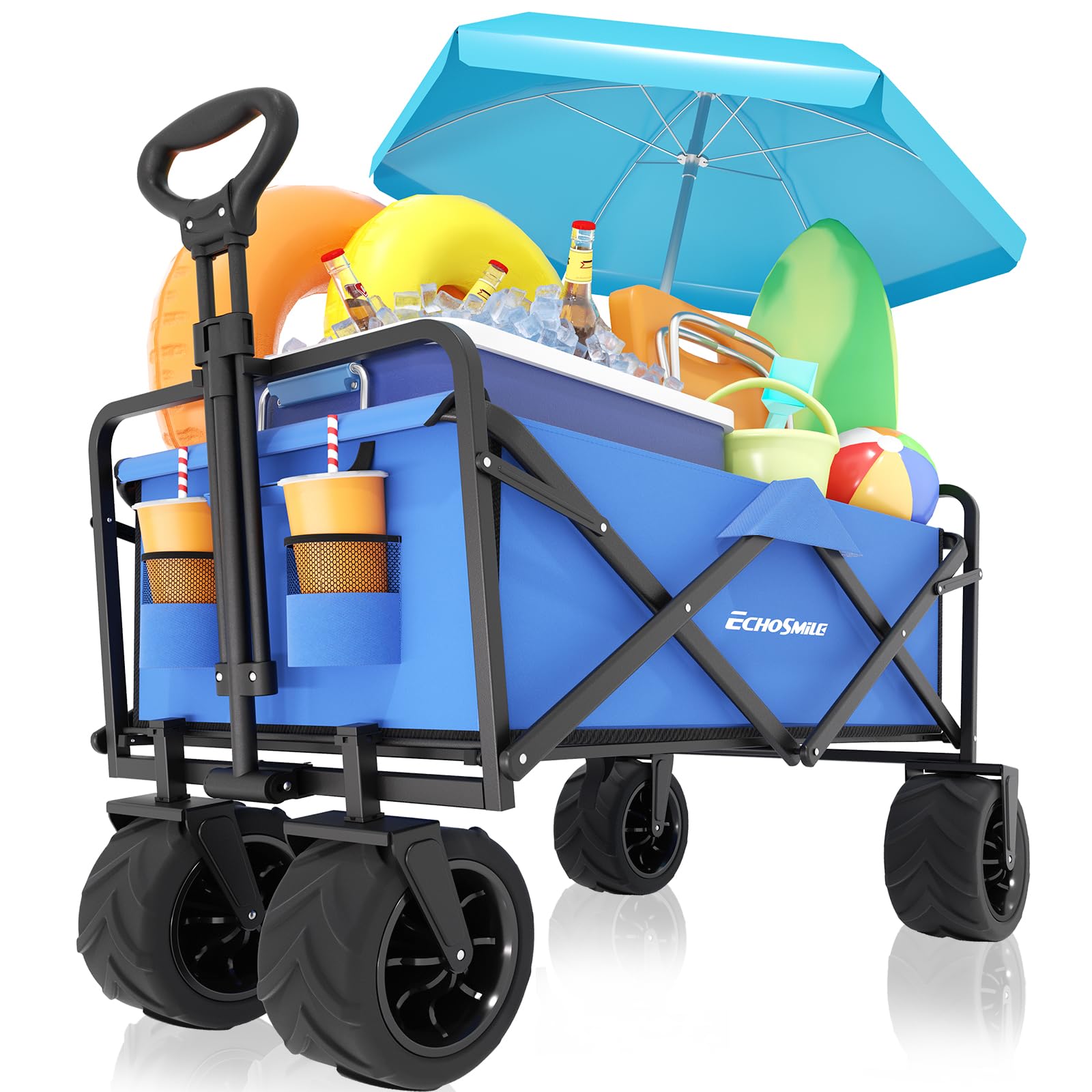 Wagons Carts Foldable Heavy Duty 350L Capacity for Camping