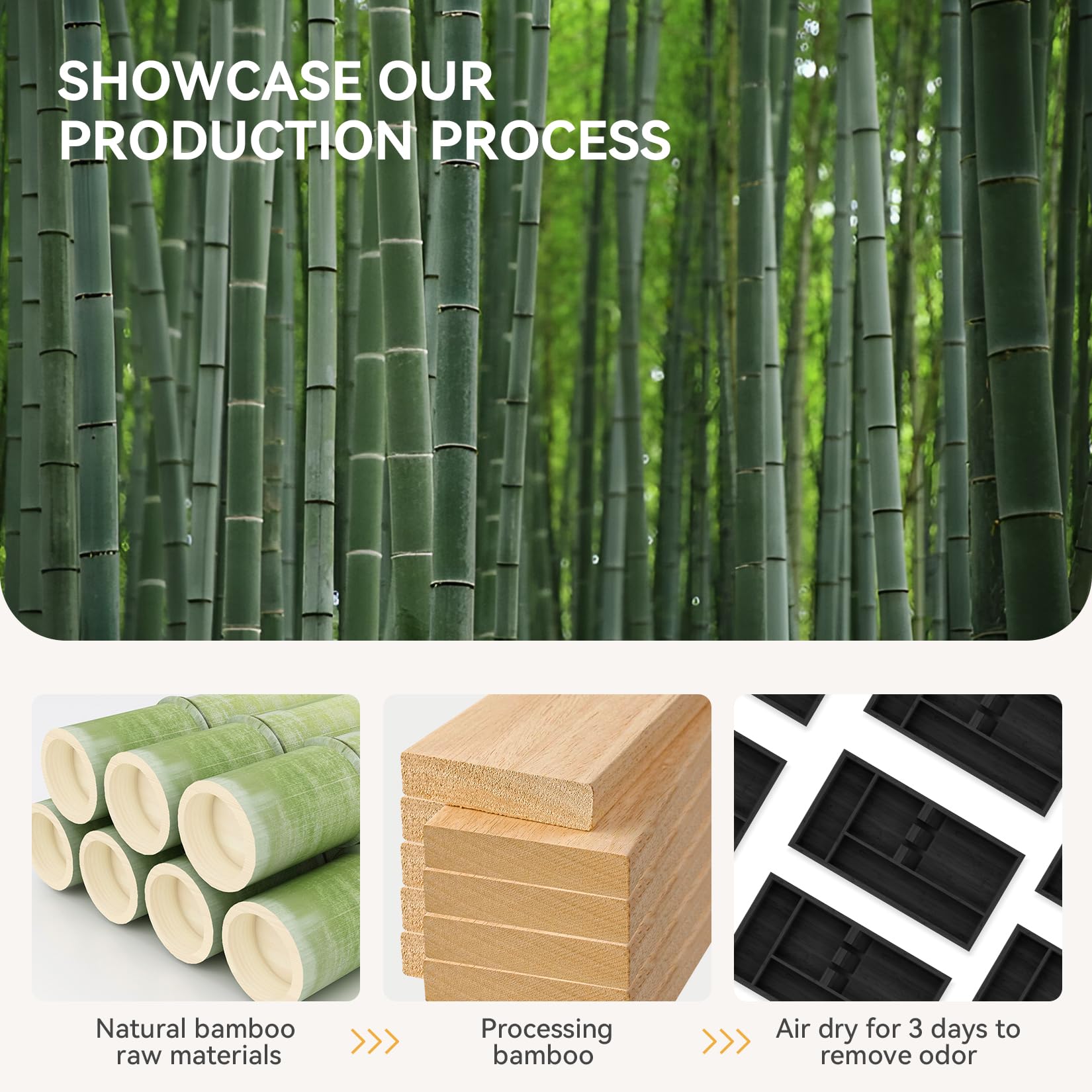 Bamboo Silverware Organizer