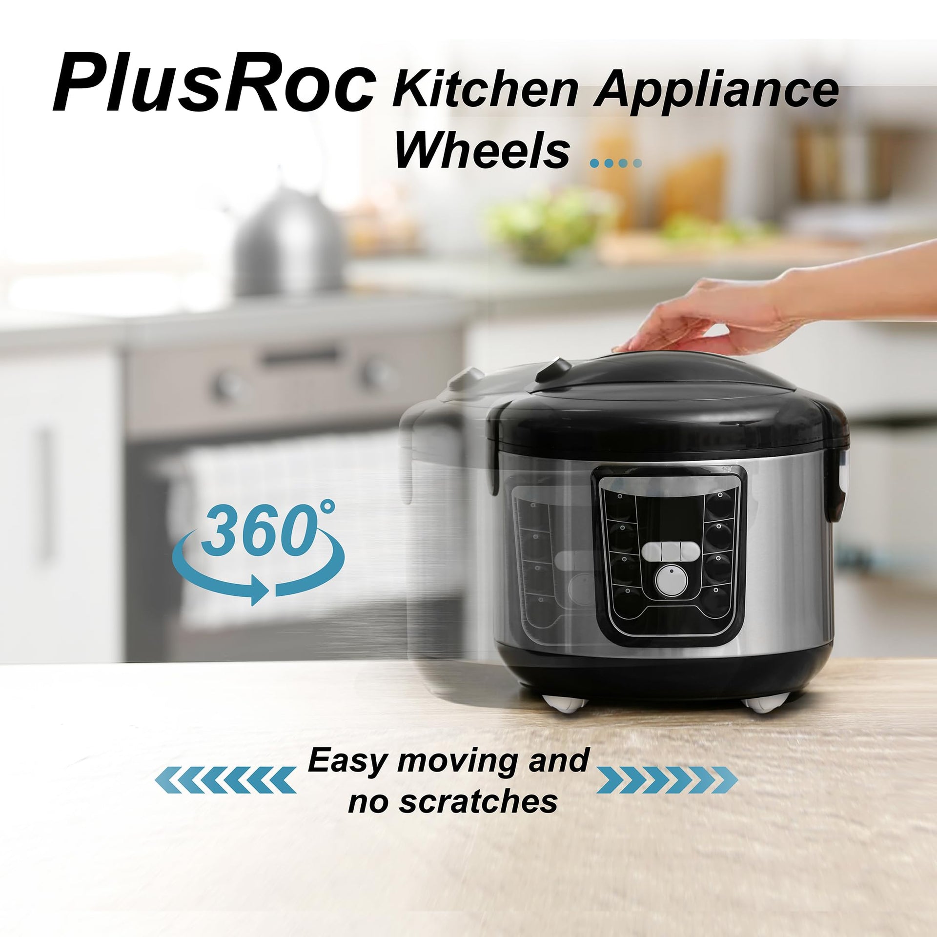 8 Pack Self Adhesive Caster Wheels for Kitchen Appliance Rollers (8 Count)