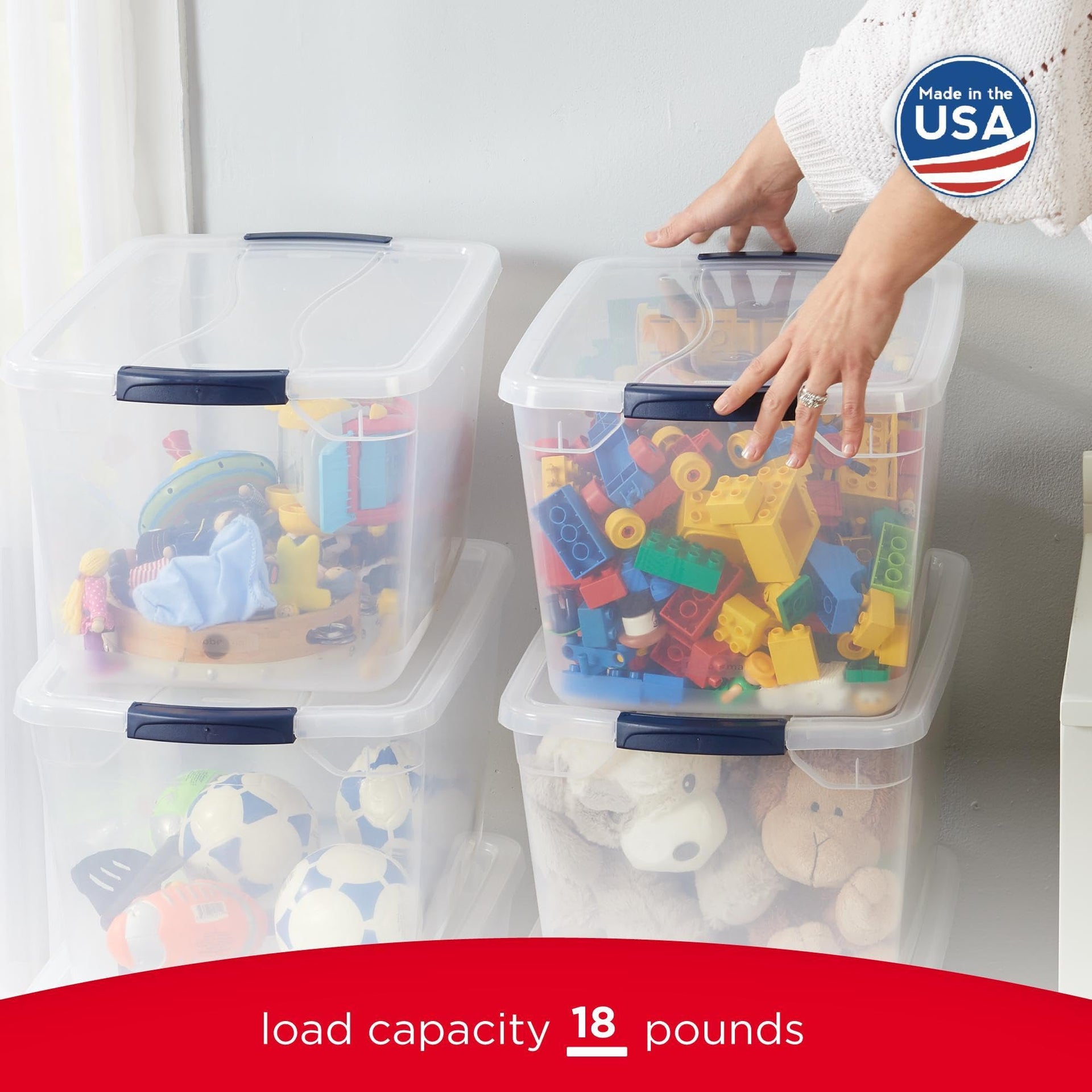 Cleverstore Clear 32 Qt (6 Count)
