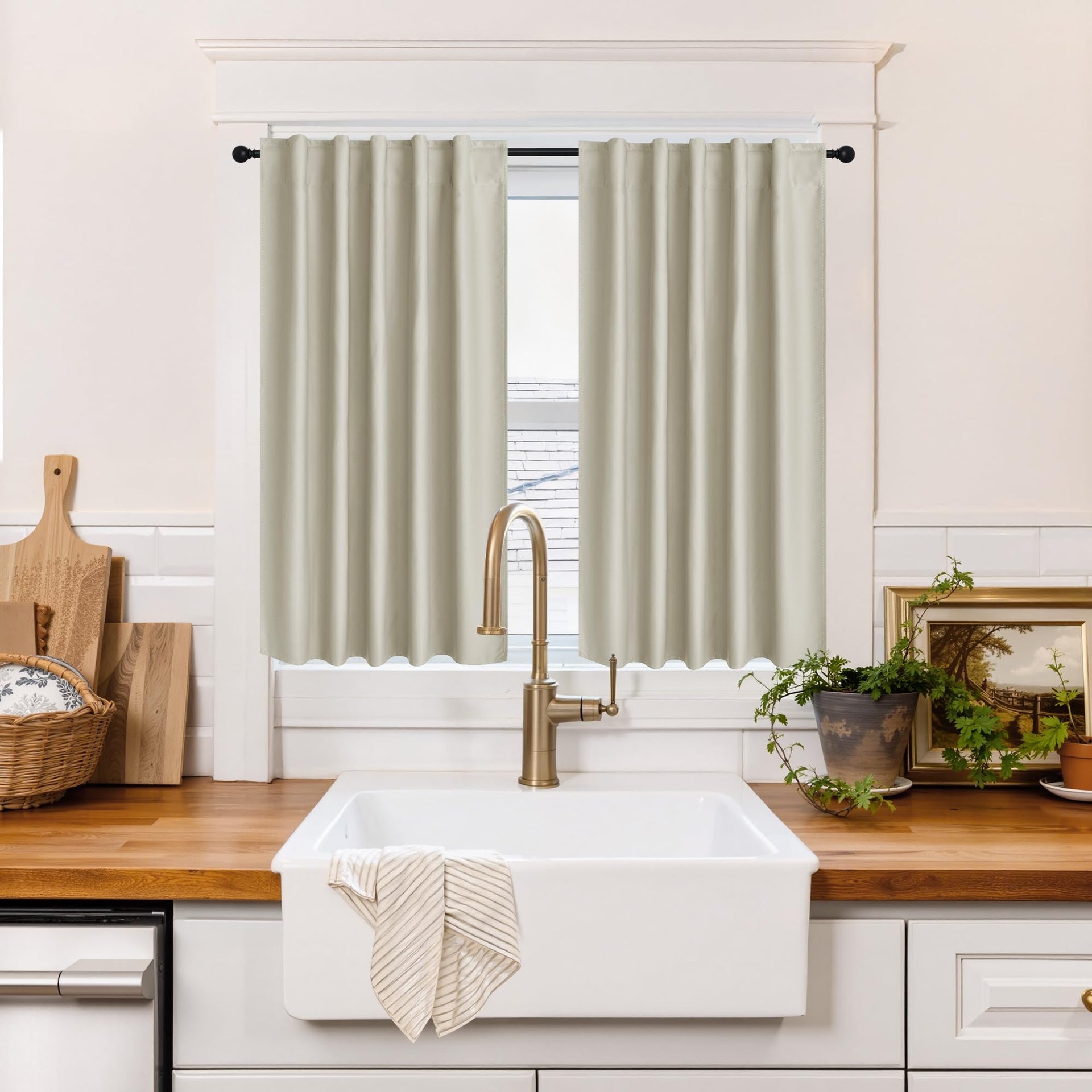 100% Blackout Basement Curtains 36 inches Long (2 Count)